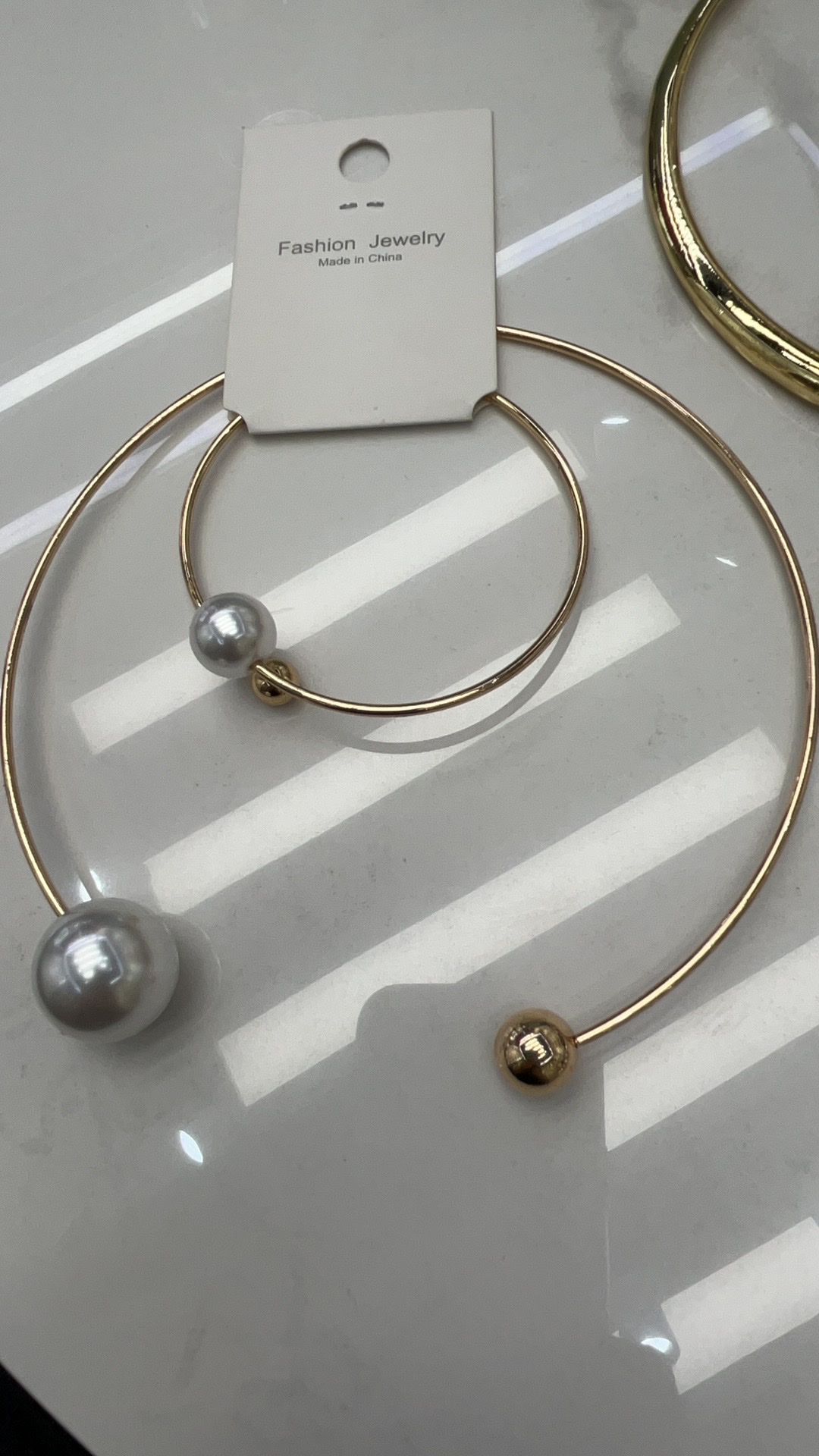 Children's stainless steel pearl necklace jewelry is cute, simple and fashionable, suitable for little girls to wear as a gift Specification image