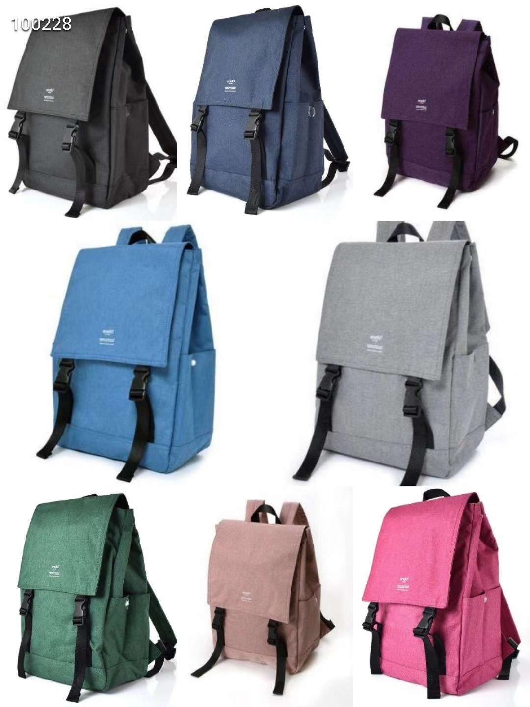 学院风双肩翻盖包