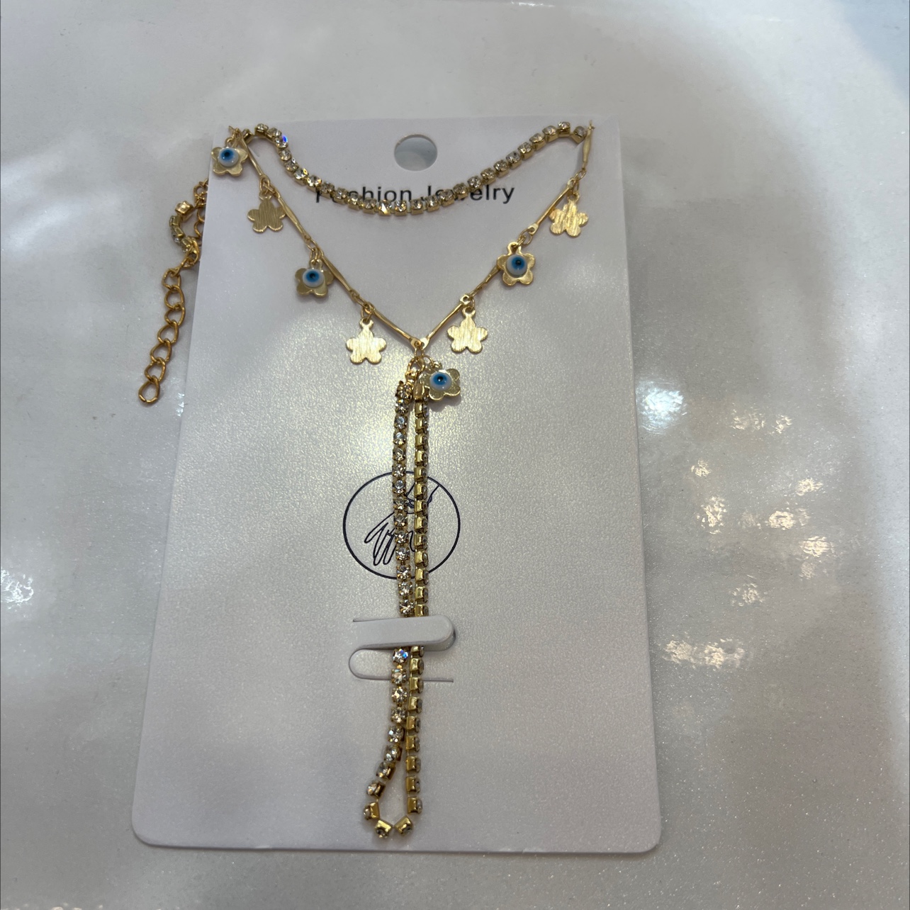 时尚珠宝首饰戒指托锆石手镯手链套装女简约气质百搭礼物手链戒指