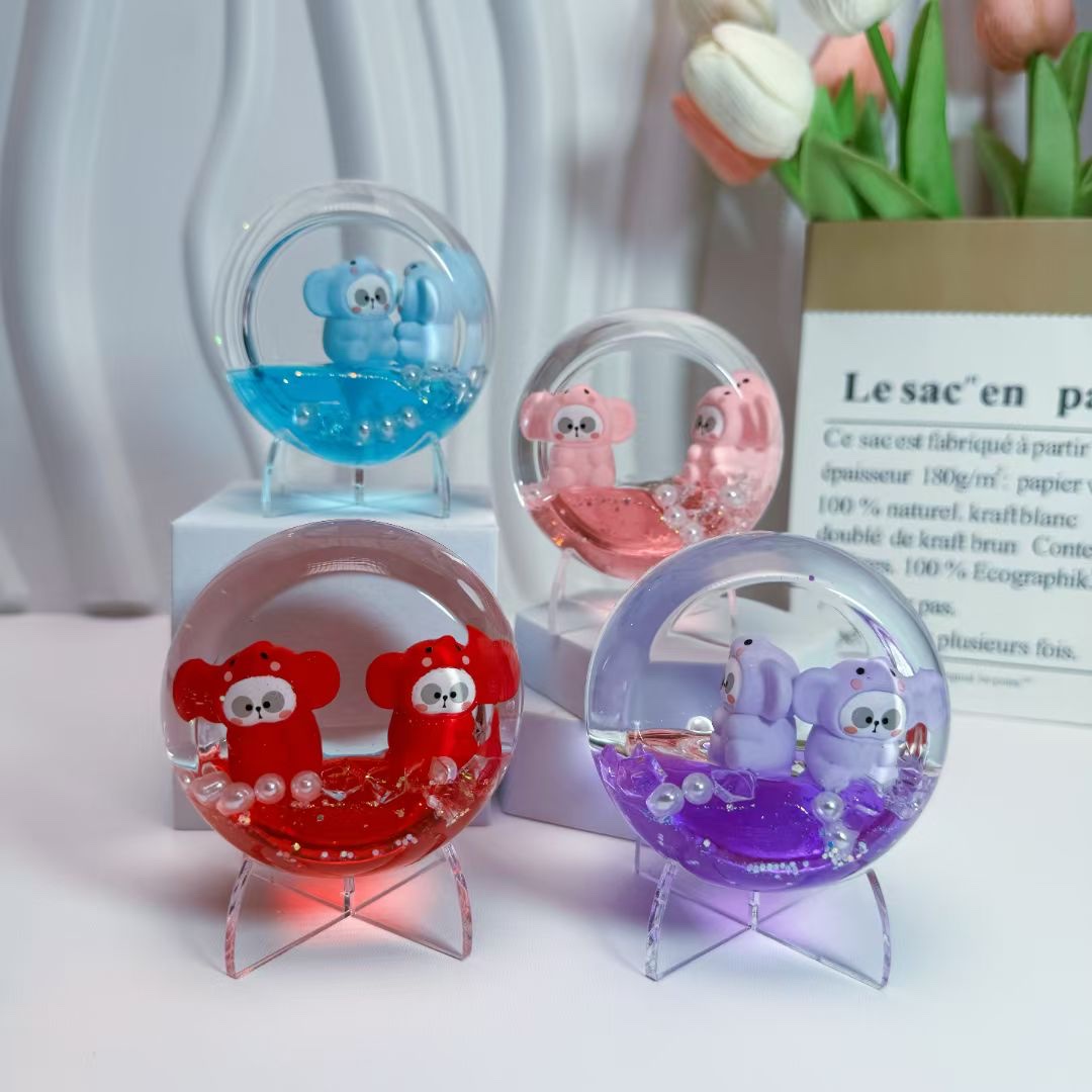 景观支架双漂大鼓可爱桌面摆件跨境爆款车载摆件卡通盲盒对对碰玩具批发细节图