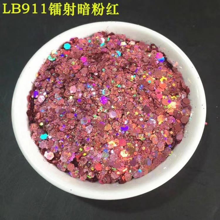 Factory direct sales of gold onion powder, laser sequins, glitter pieces, DIY handcrafted materials, sequin decoration, nail polish glitter, handicrafts, decorative gold onion powder, green gold onion handicrafts, pearlescent powder Specification image