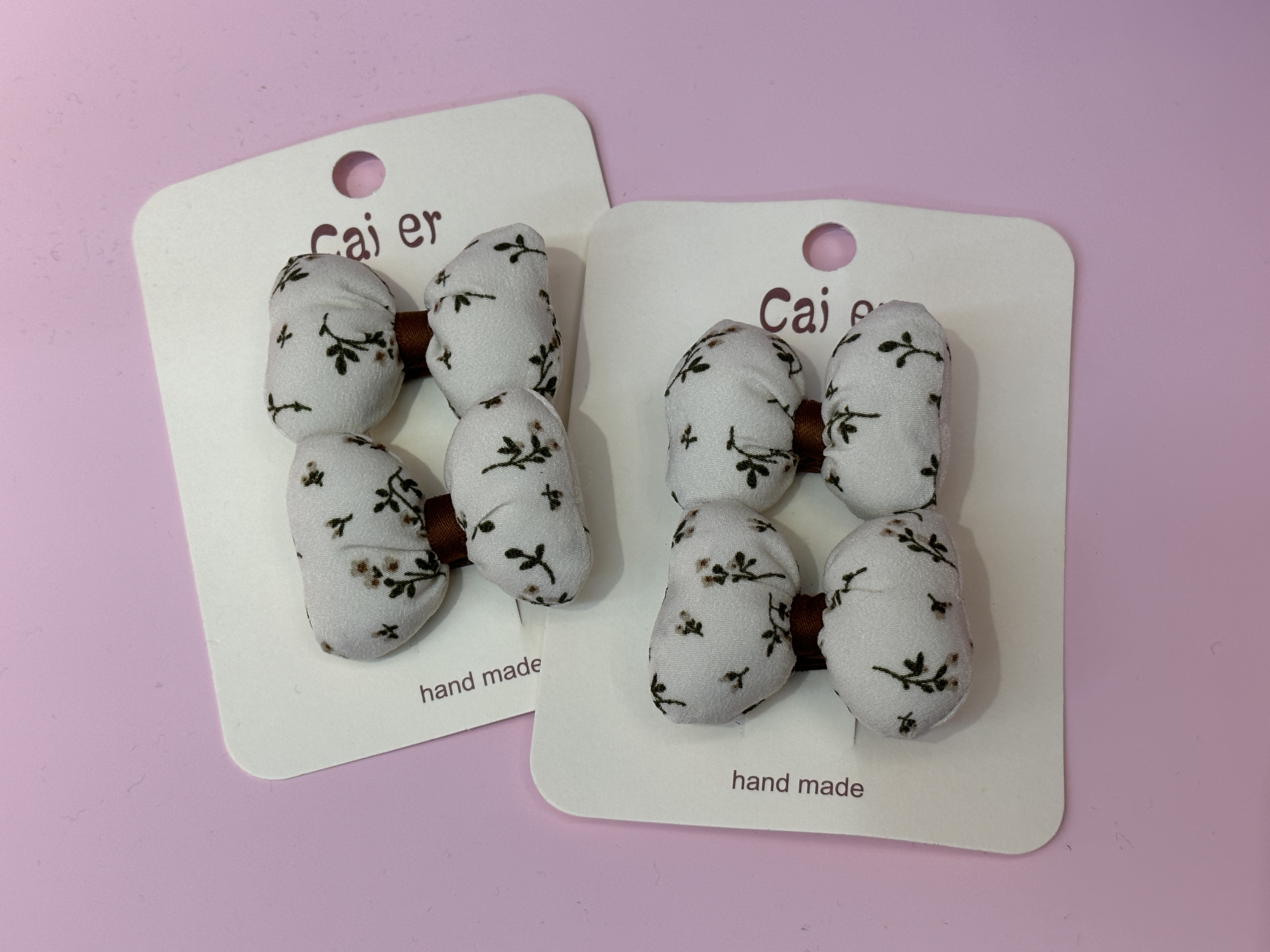 碎花蝴蝶结发夹鸭嘴抓夹发夹时尚发饰发型夹子女士发饰品