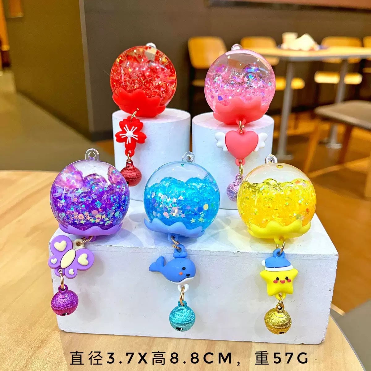 跨境新款铃铛钥匙扣挂件可爱学生包包挂件小礼物批发产品图