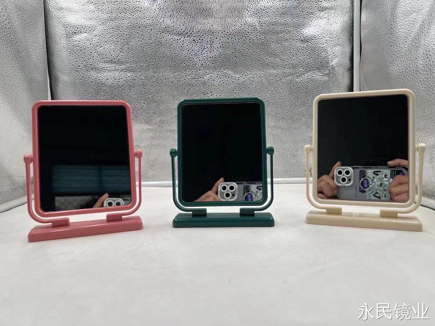 【永民镜业】F-403双面方形桌面镜 小型便捷 时尚休闲设计 不易刮花详情图2