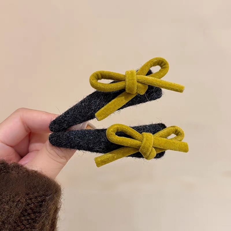 2025 New style hair clip, velvet bow, triangle clip, hair clip, hair clip, hair clip detail image 3