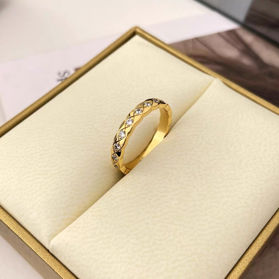 金色饰时尚戒指托饰品配件适配戒指尺寸多款选择女款手饰金色详情图5