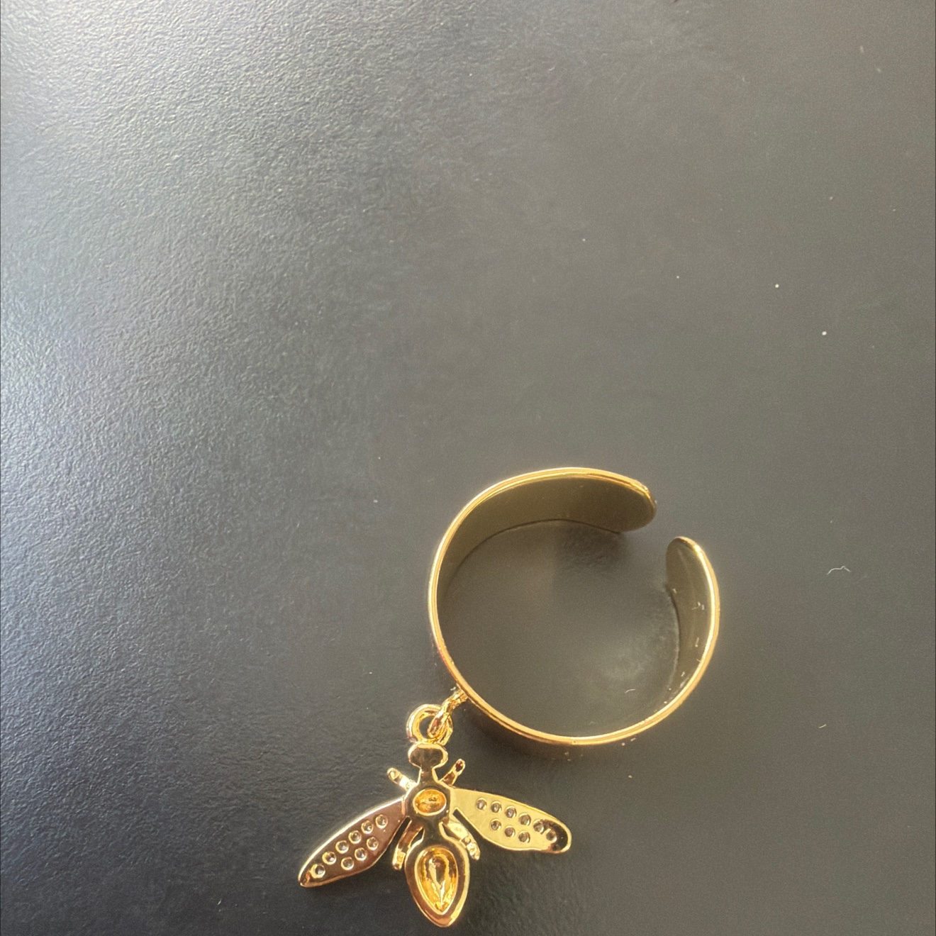 Anillo cepillado medio collar vacío anillo de adorno estilo perla accesorios de moda vintage simples para el uso diario