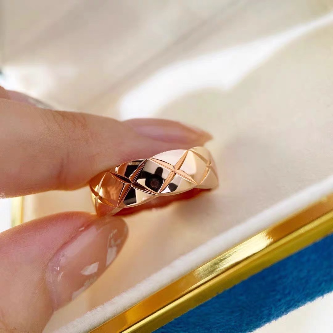 金色女款珍珠戒指空托莫桑石手饰戒指托饰品配件简约时尚戒指戒指女款手饰金色细节图