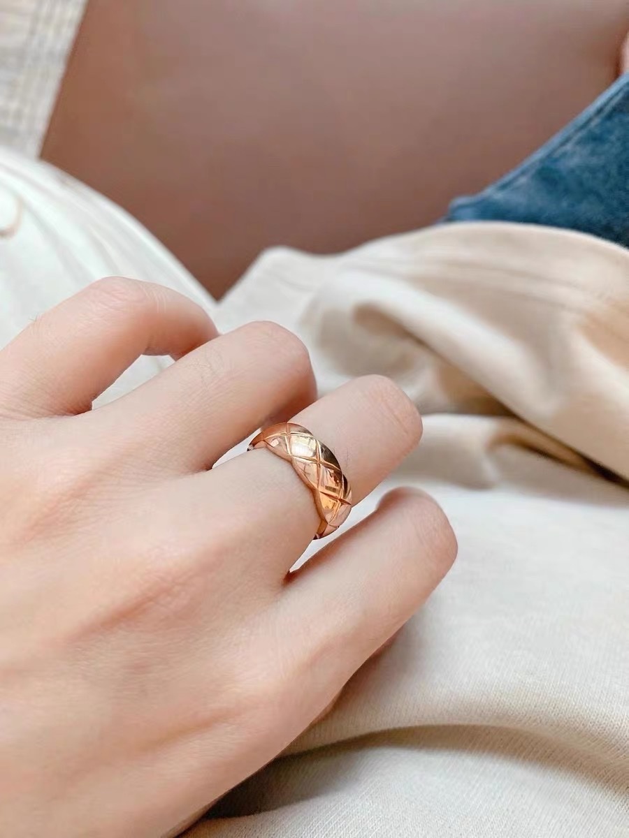 金色女款珍珠戒指空托莫桑石手饰戒指托饰品配件简约时尚戒指戒指女款手饰金色详情图5