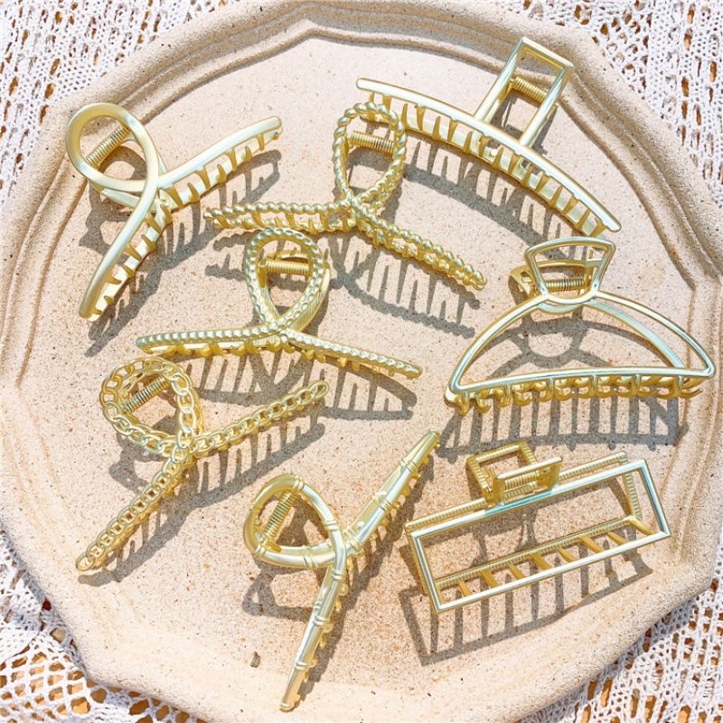 鲨鱼夹新年红色发夹抓夹鸭嘴夹发饰发型配饰时尚百搭发夹头饰