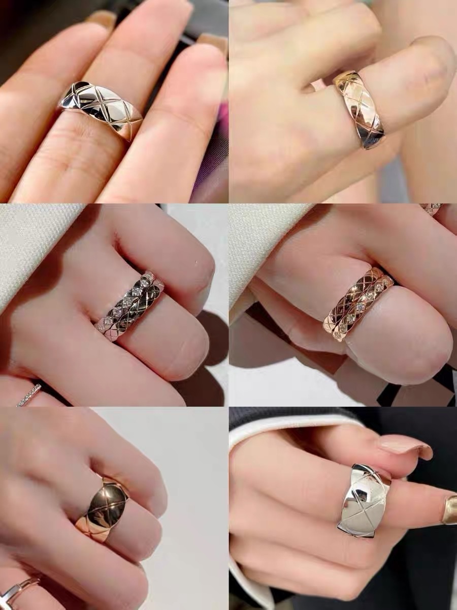 金色女款珍珠戒指空托莫桑石手饰戒指托饰品配件简约时尚戒指戒指女款手饰金色白底实物图