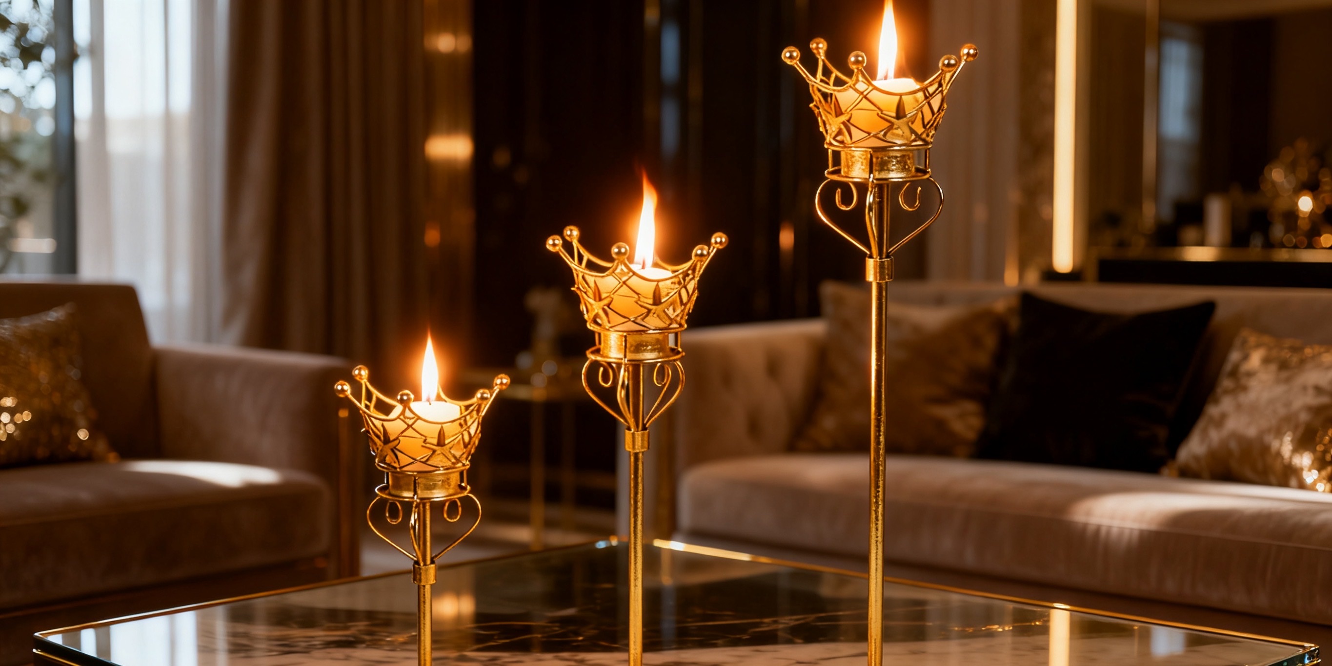 20年老厂金属皇冠烛台 金色黑色铁艺蜡烛架婚庆装饰摆件批发