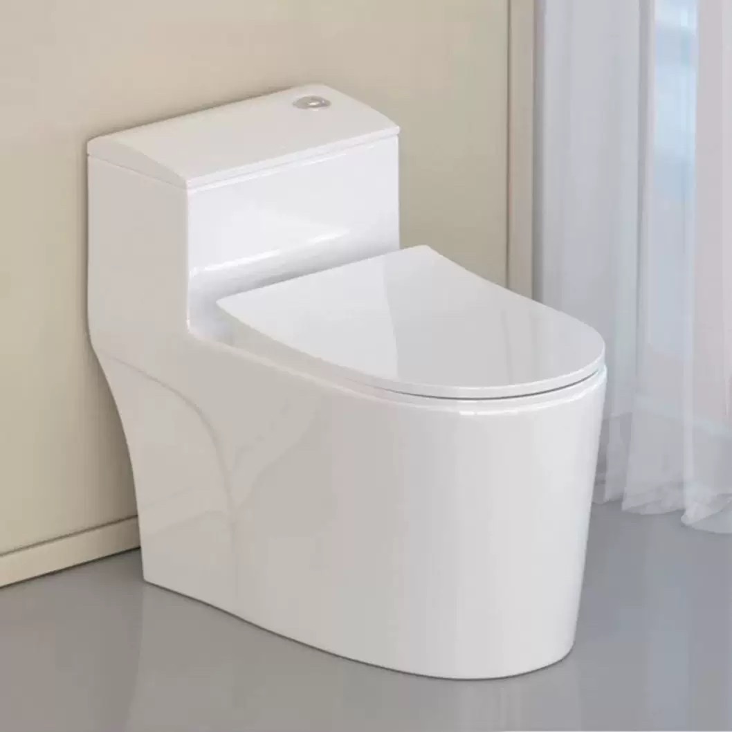 Large-diameter silent ceramic anti-odor toilet