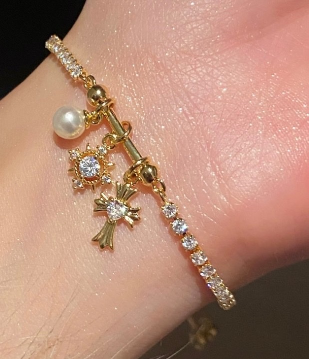 水晶手串情侣手链时尚饰品手链手串男女款简约潮流情侣款手链手饰品手链