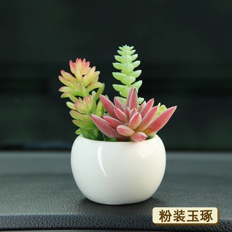 2025车内车载摆件车内饰汽车中控装饰仿真植物多肉盆栽桌面详情图5