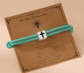 Cross religious men's and women's bracelet accessories are trendy, simple and versatile bracelet ornaments details Picture
