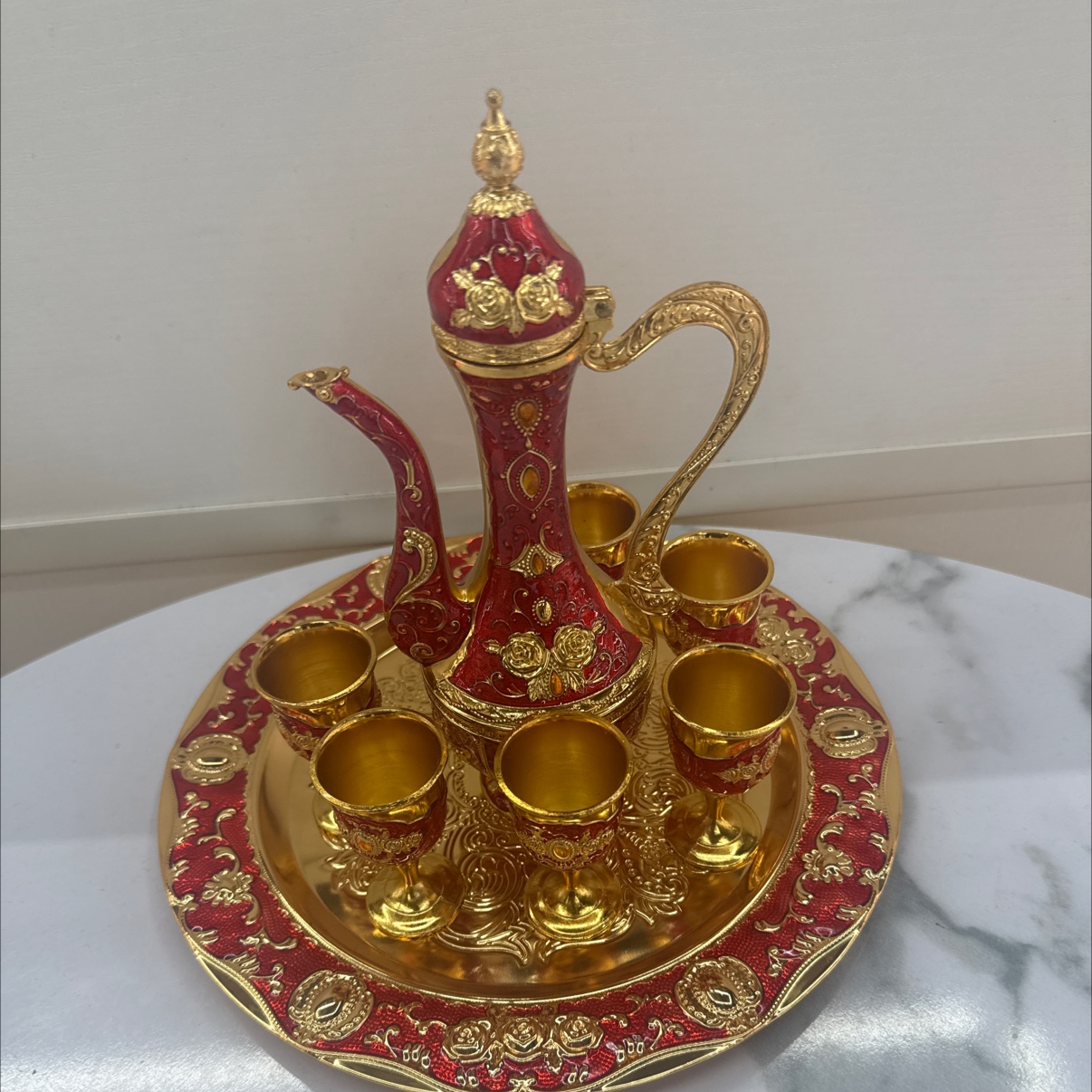 合金酒壶摆件8件套