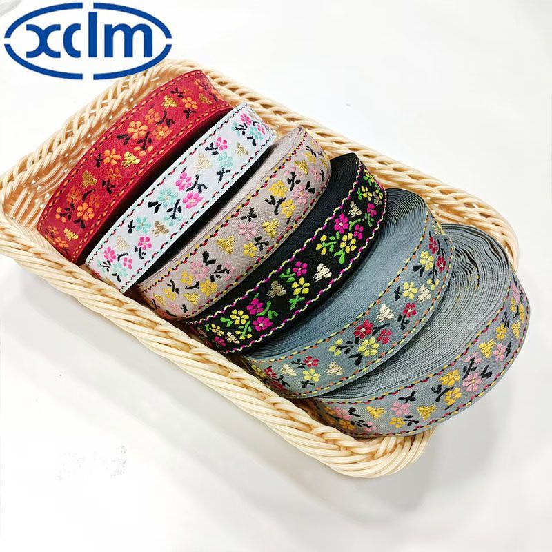 3cm民族新款提花刺绣织带团扇包边民族花边辅料装饰服装手工 details Picture