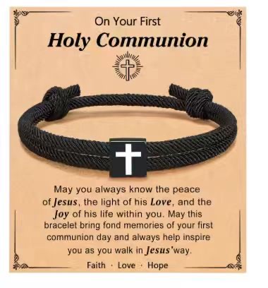 Cross religious men's and women's bracelet accessories are trendy, simple and versatile bracelet ornaments