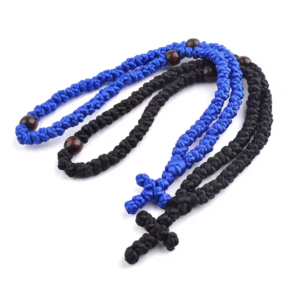 Factory direct sales of rope knot head religious ornaments and cross necklaces