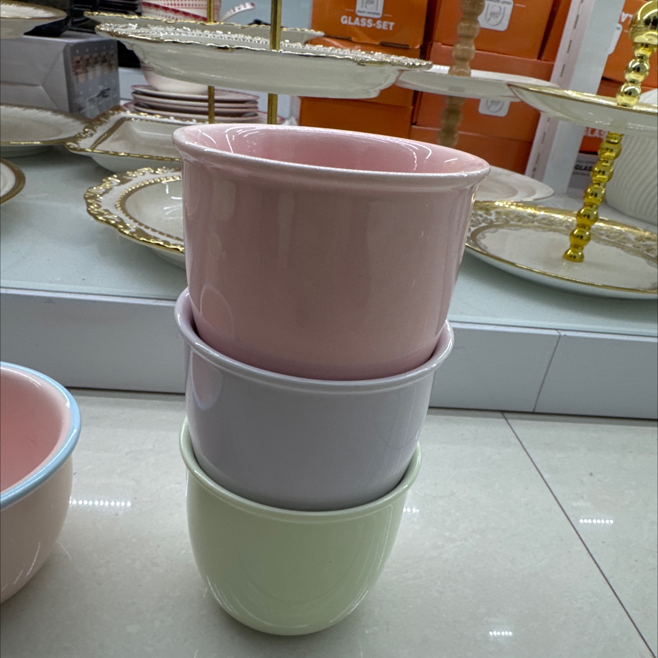 马卡龙色系陶瓷杯
