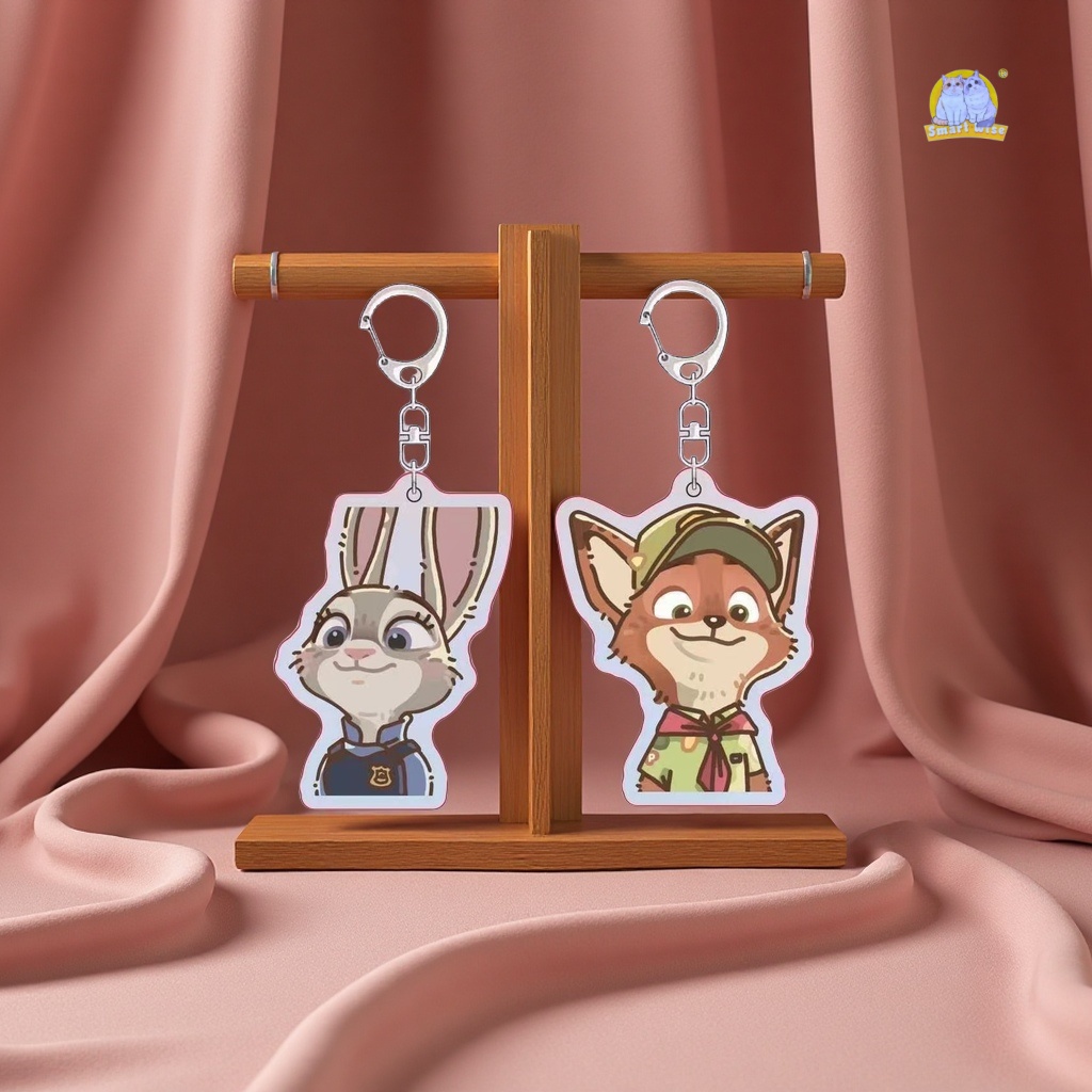 疯狂动物城钥匙扣ins情侣背包挂件朱迪尼克可爱CP多巴胺送男朋友