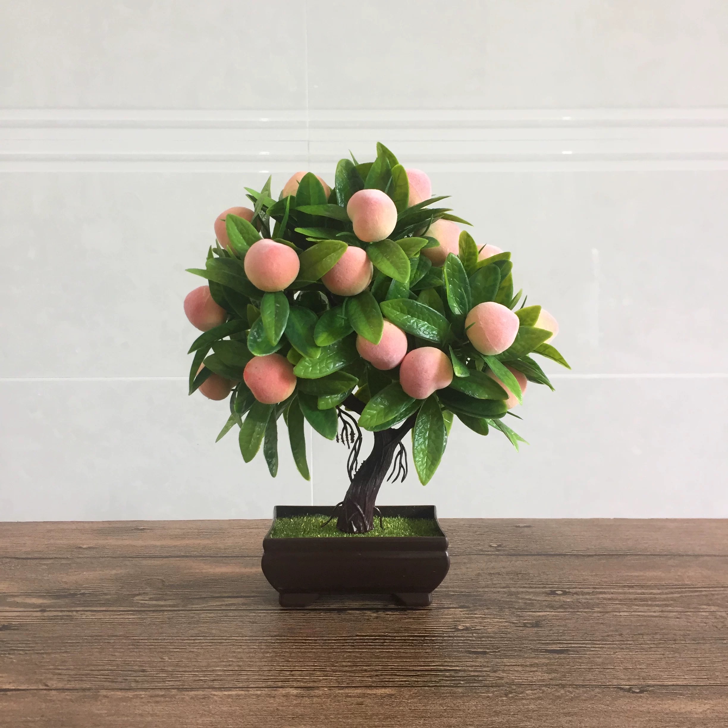 仿真水果盆栽 新款迎客松小树盆景客厅桌面装饰 餐厅绿植假花摆件产品图