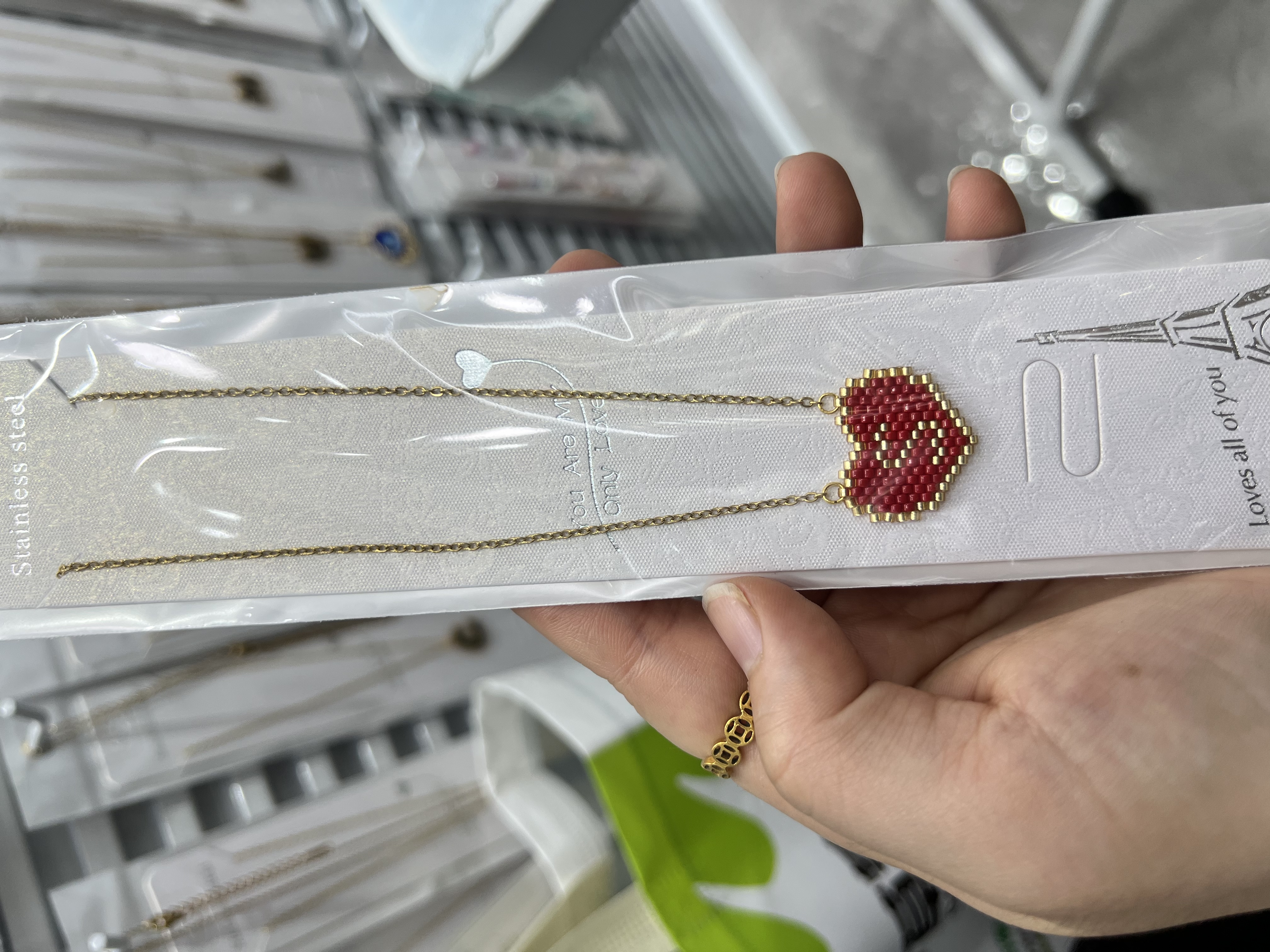 纯手工制作，miyuki米珠不锈钢字母项链