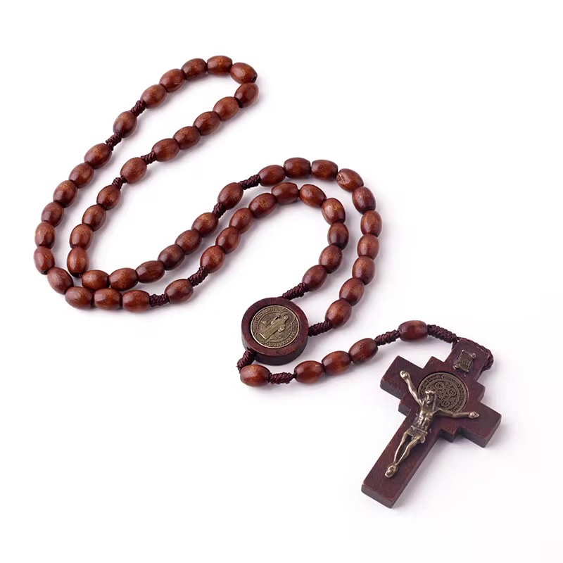 Factory direct sales of retro crafted religious jewelry, cross Jesus necklace details Picture