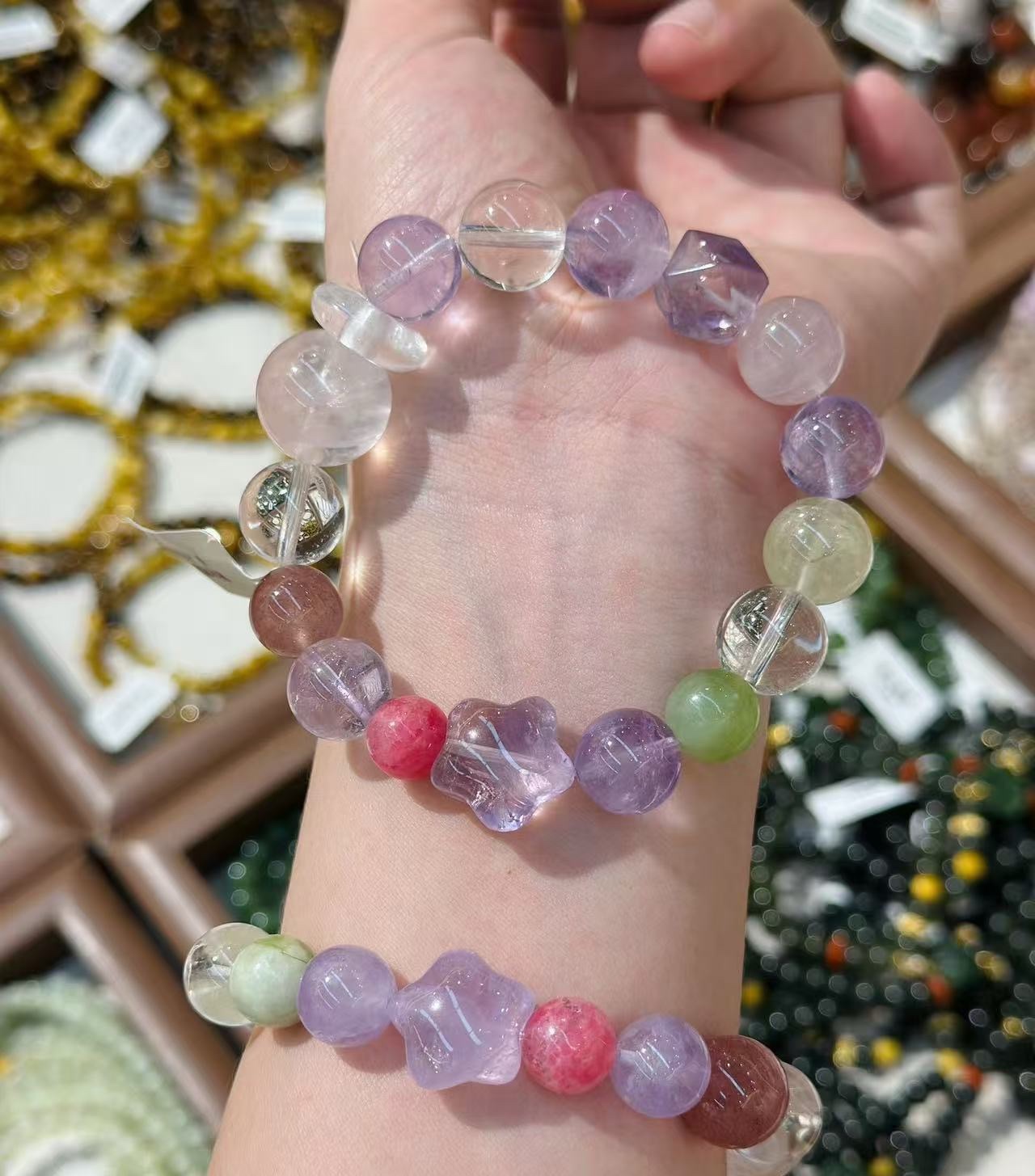 紫水晶多宝配紫水晶星星手串时尚珠宝详情图2