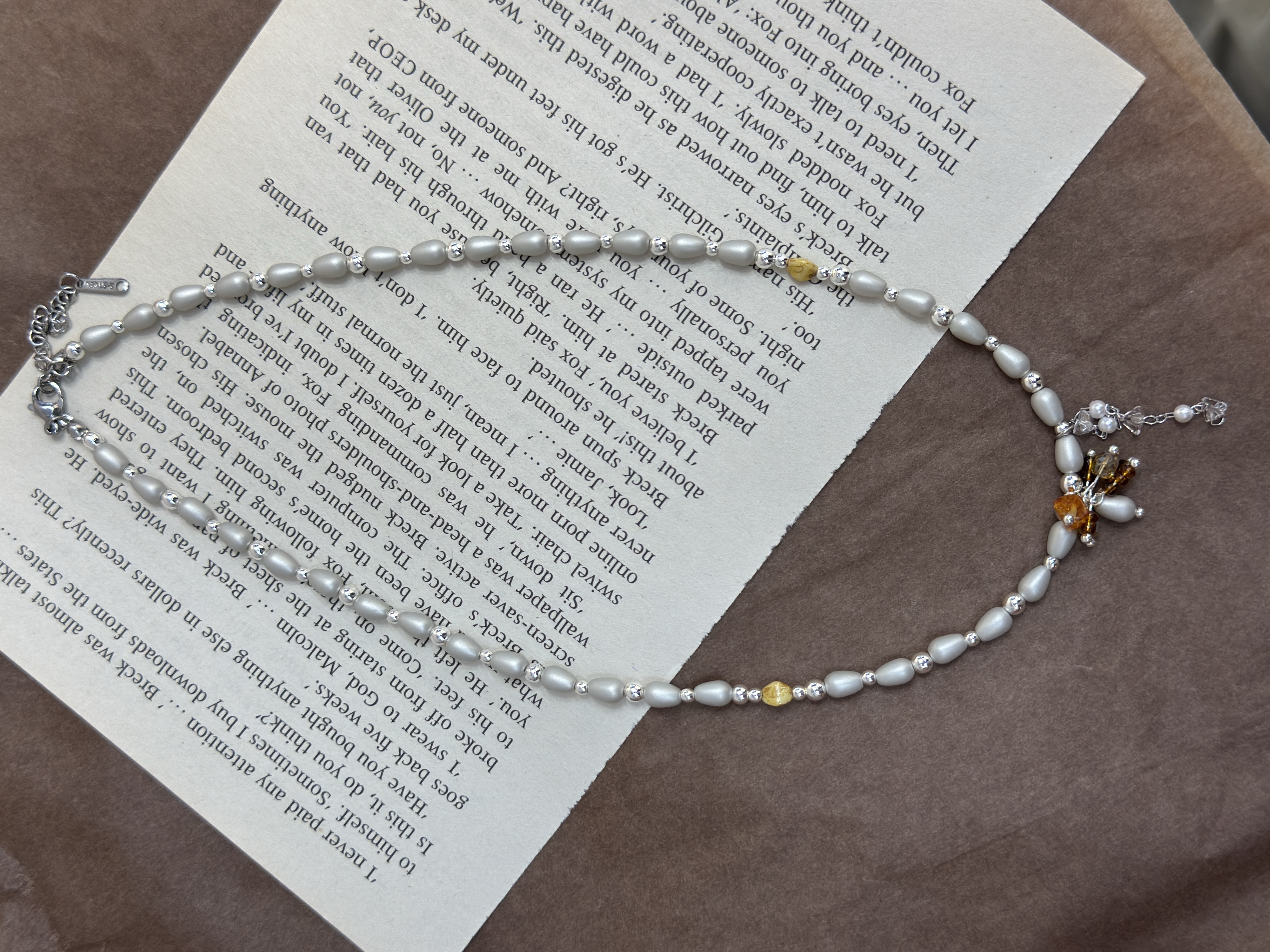 项链首饰珍珠不锈钢项链进进口捷克珠