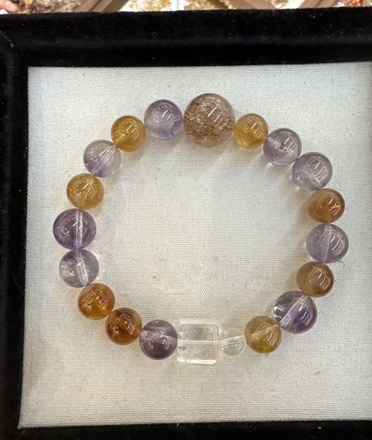 黄塔晶配紫水晶多宝手串时尚珠宝产品图