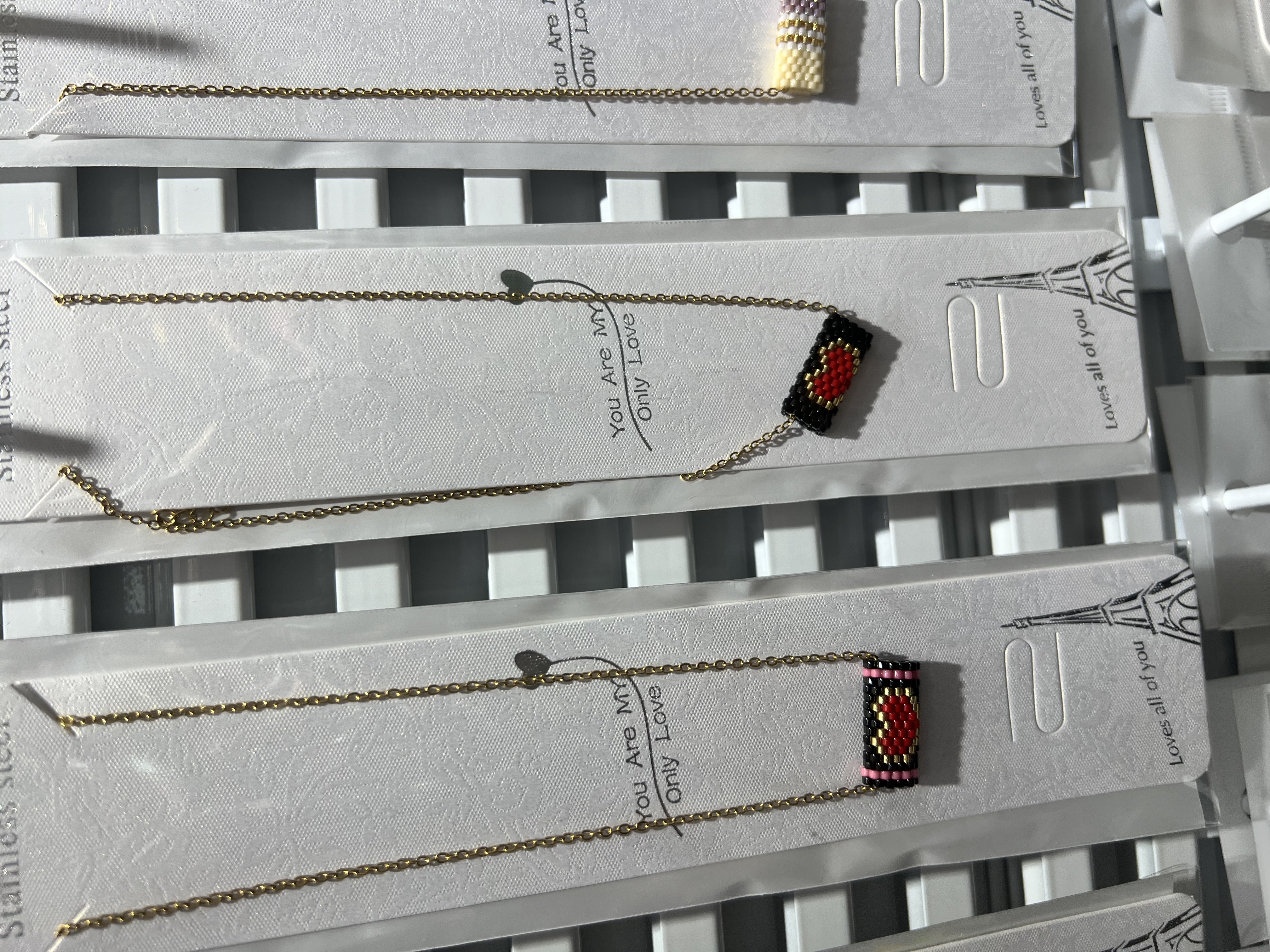 经典圆柱款彩色纯手工编织miyuki米珠不锈钢链条项链