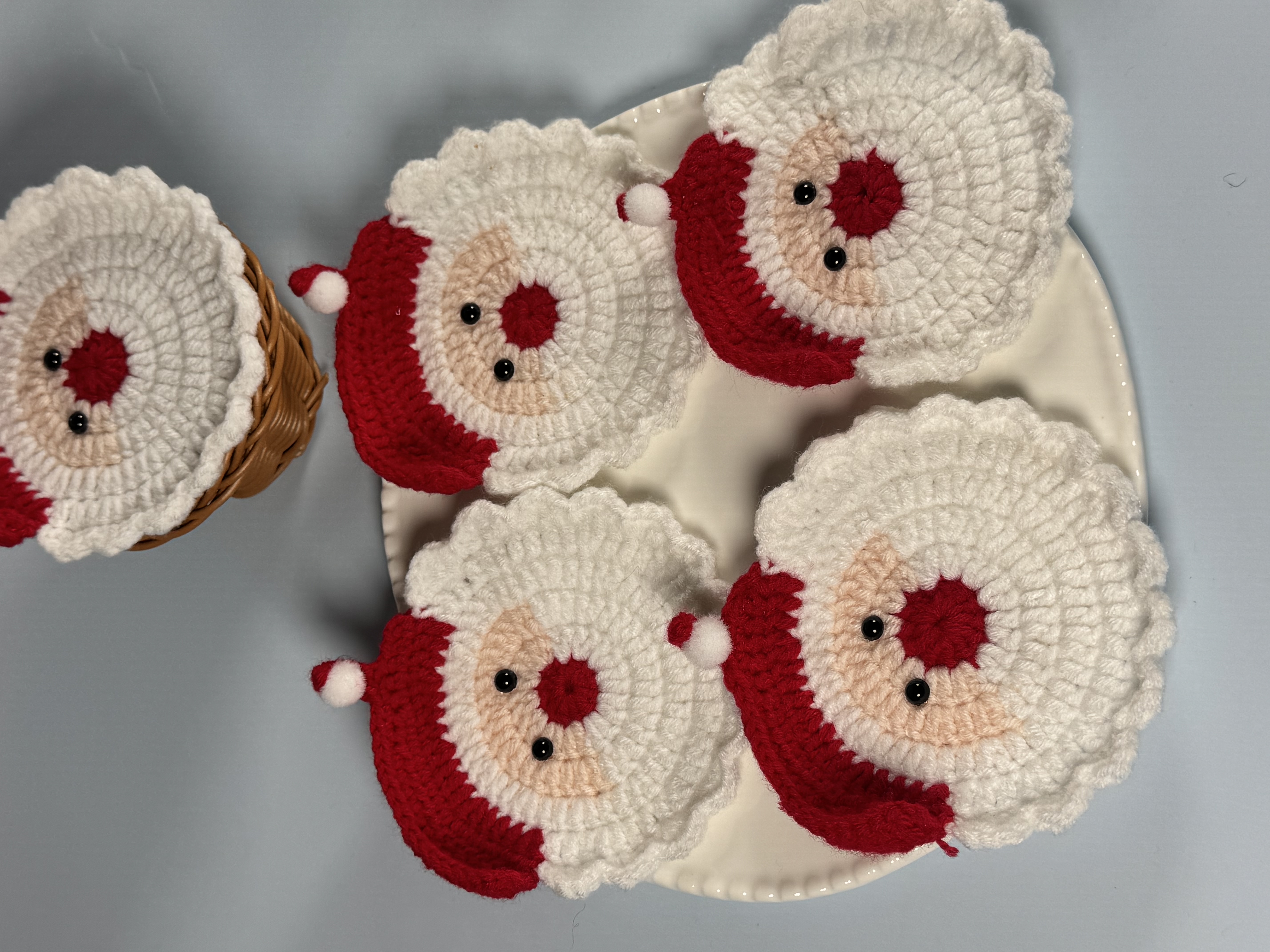 圣诞杯垫，新款爆款餐垫杯垫隔热垫一棵树棉线西餐垫一棵树隔热垫