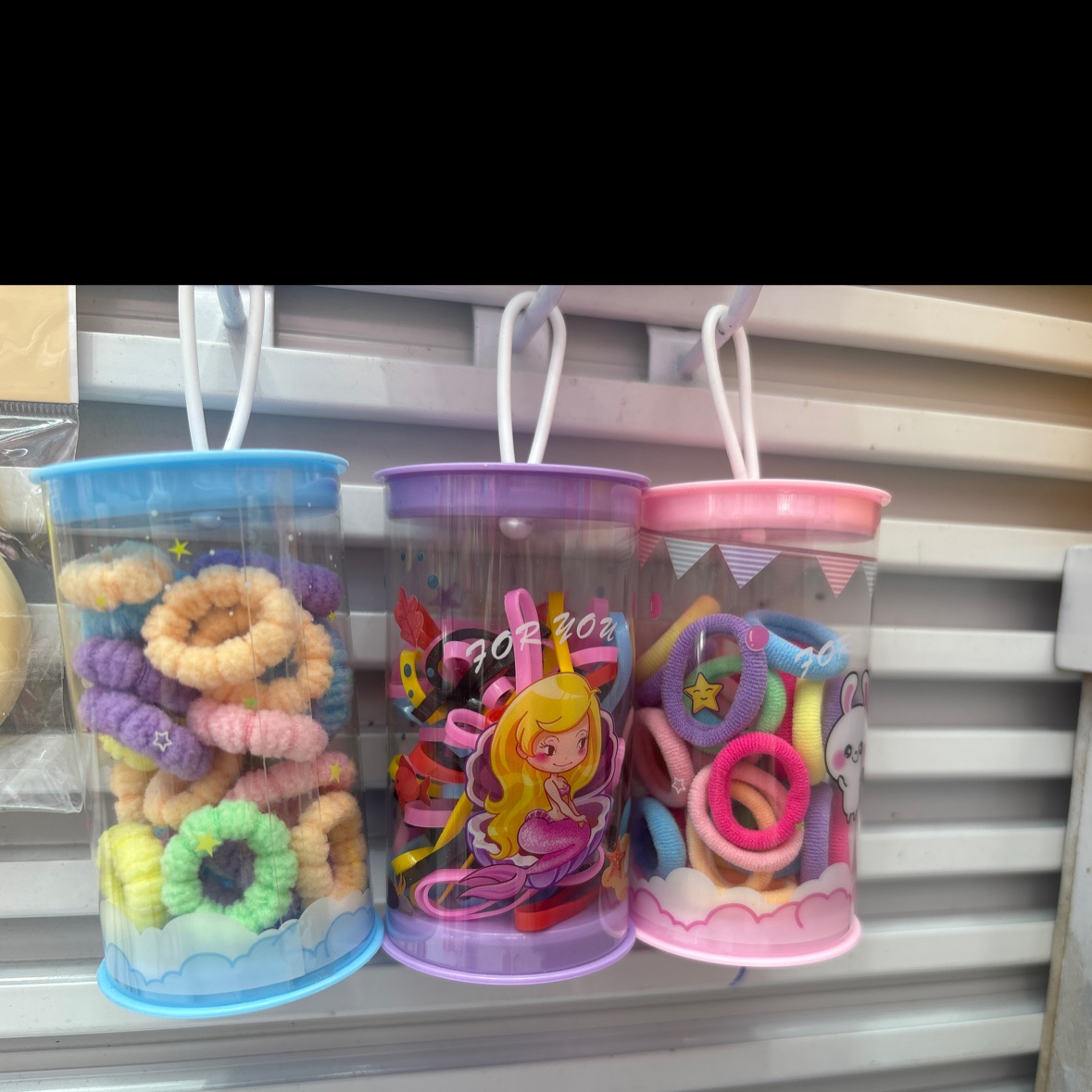 宝宝可爱桶装发圈发饰彩色毛巾圈皮筋混合一次性儿童皮筋强拉不断特厚发圈女孩