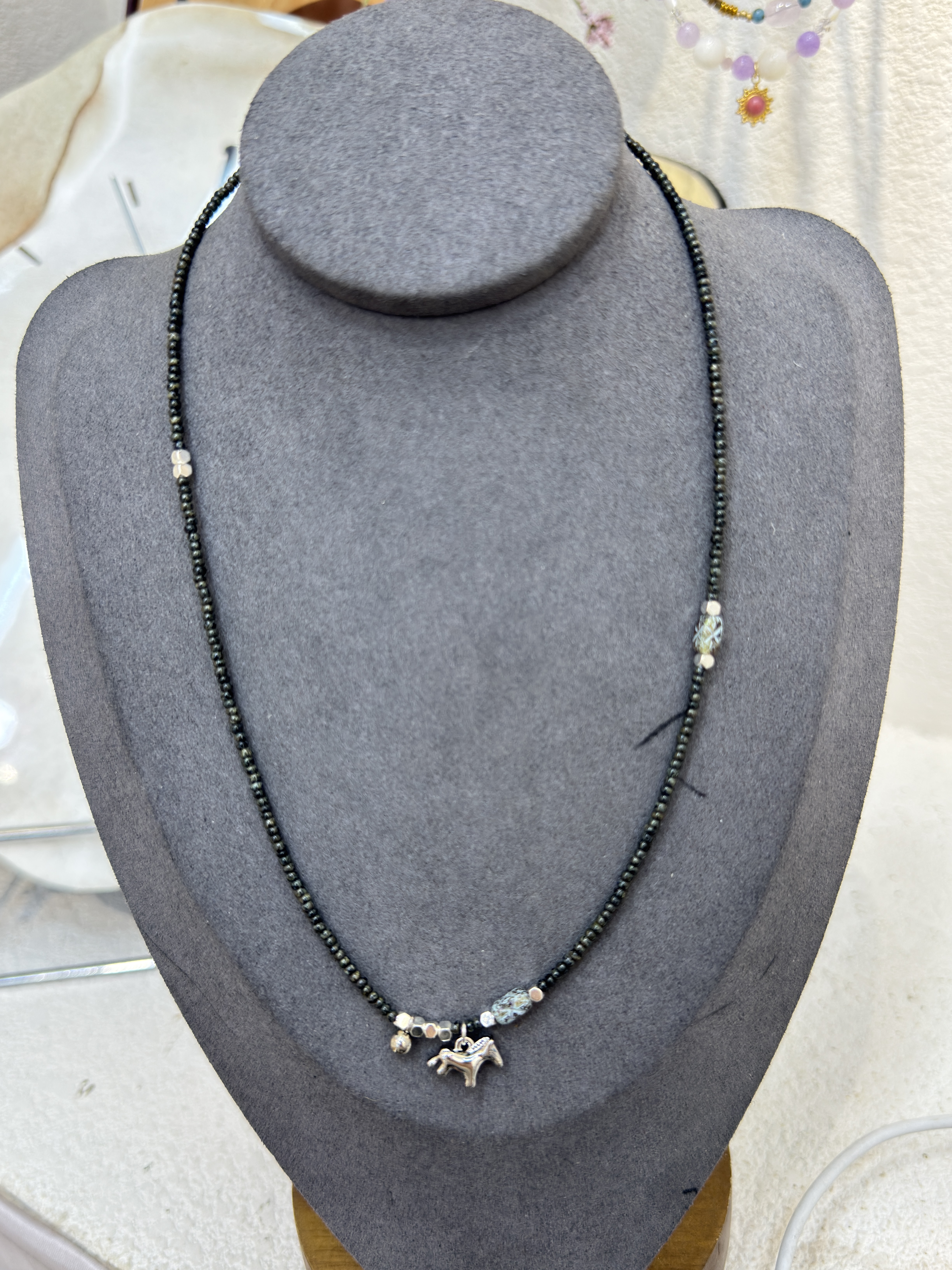 项链不锈钢项链首饰珍珠进口捷克珠