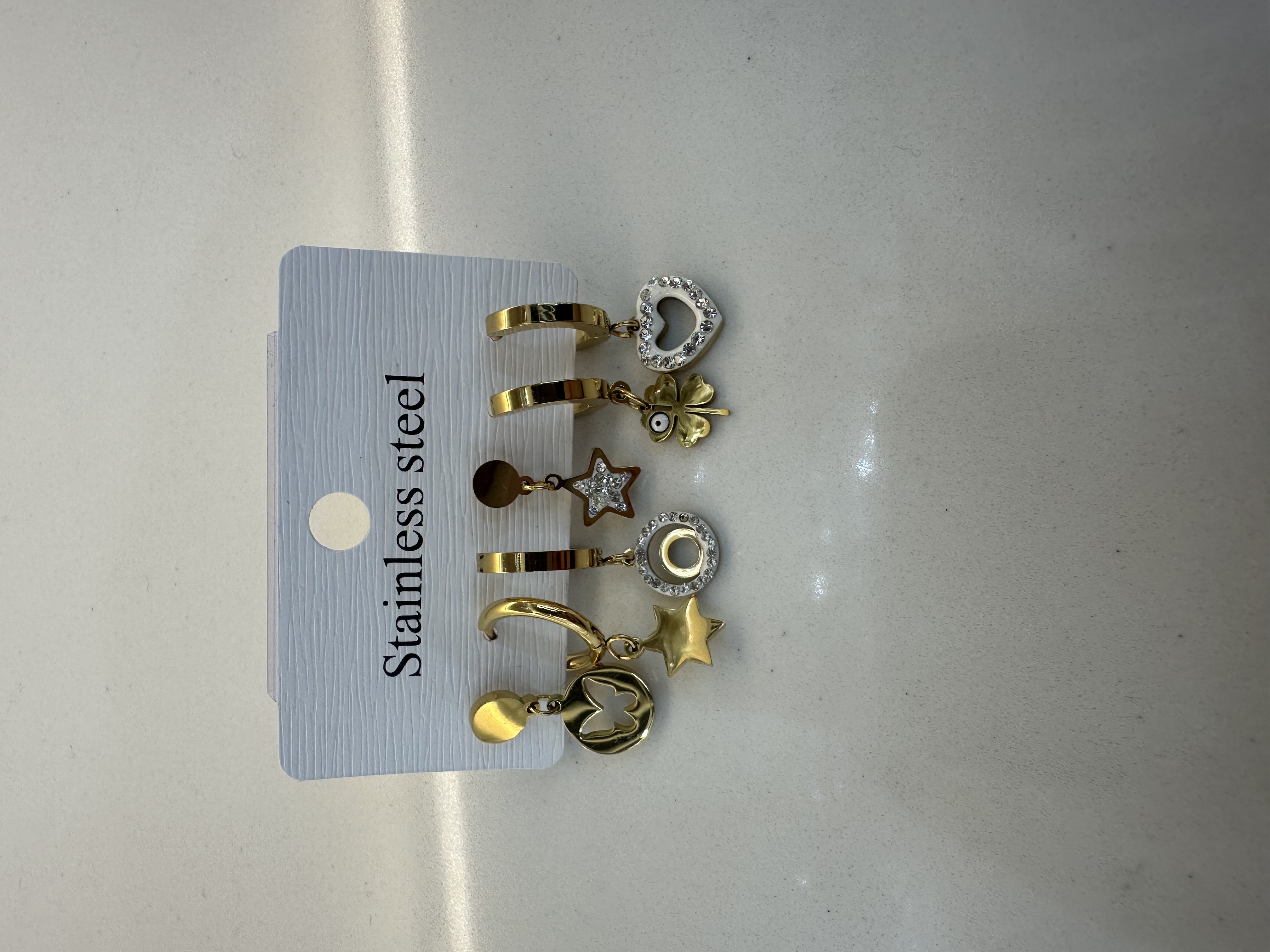 Six-piece set of small ear studs, simple and fashionable earrings, versatile for girls' temperament, trendy accessory gift detail image 2