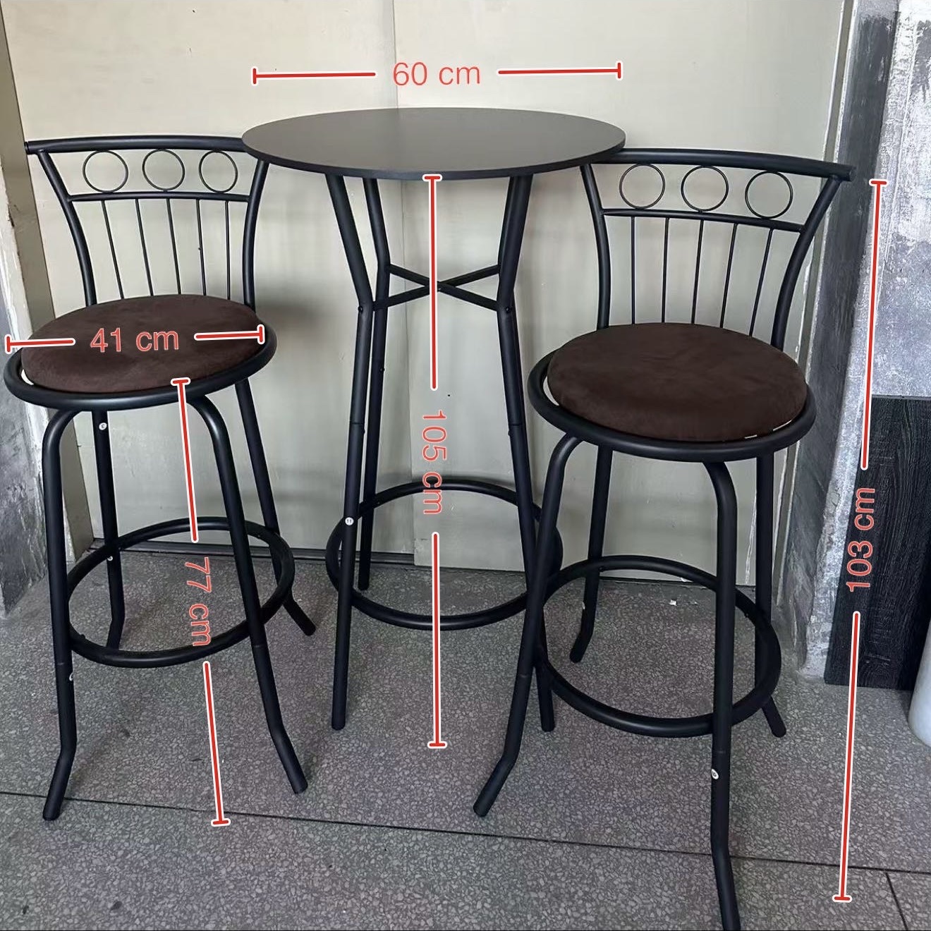 欧式休闲高脚桌椅酒吧咖啡厅餐厅吧台桌椅家用座椅套装