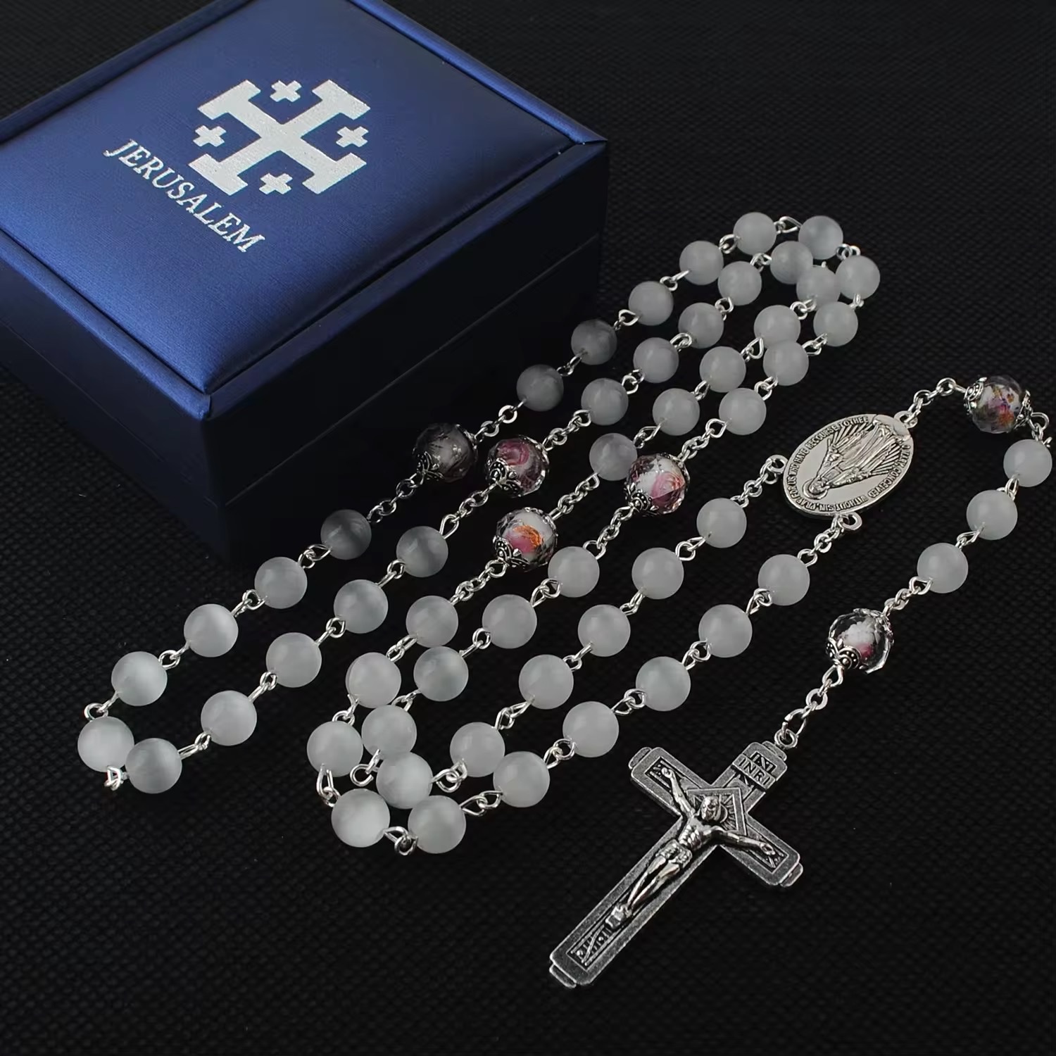 Factory direct sales of crystal Jesus religious cross necklace