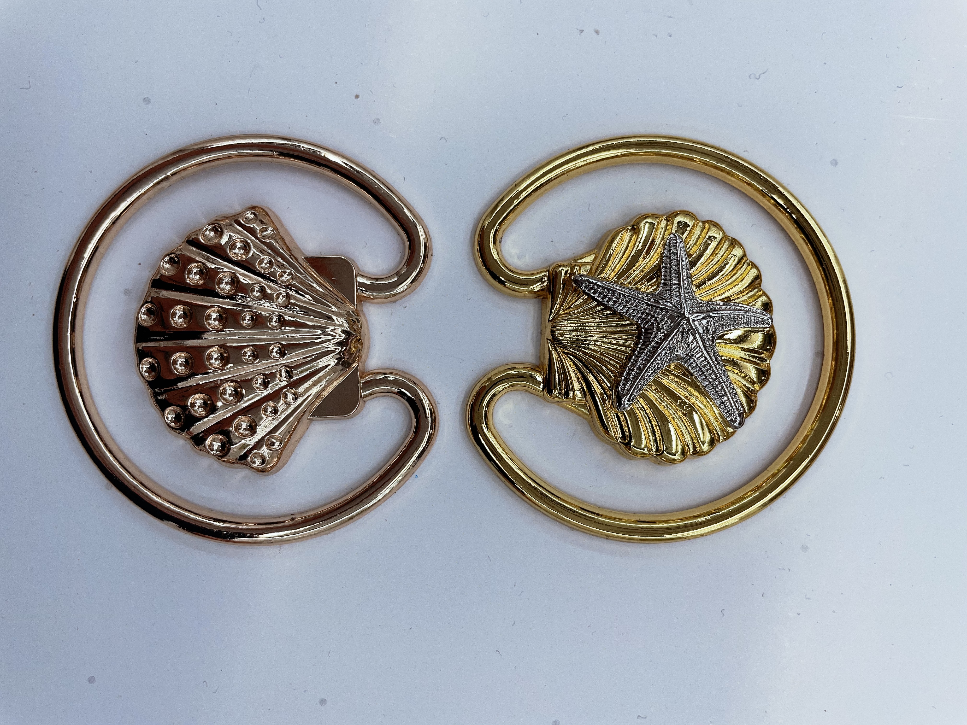 新款贝壳合金金属胸前连接扣时尚内衣泳衣装饰扣子异形不规则合金配件详情图8