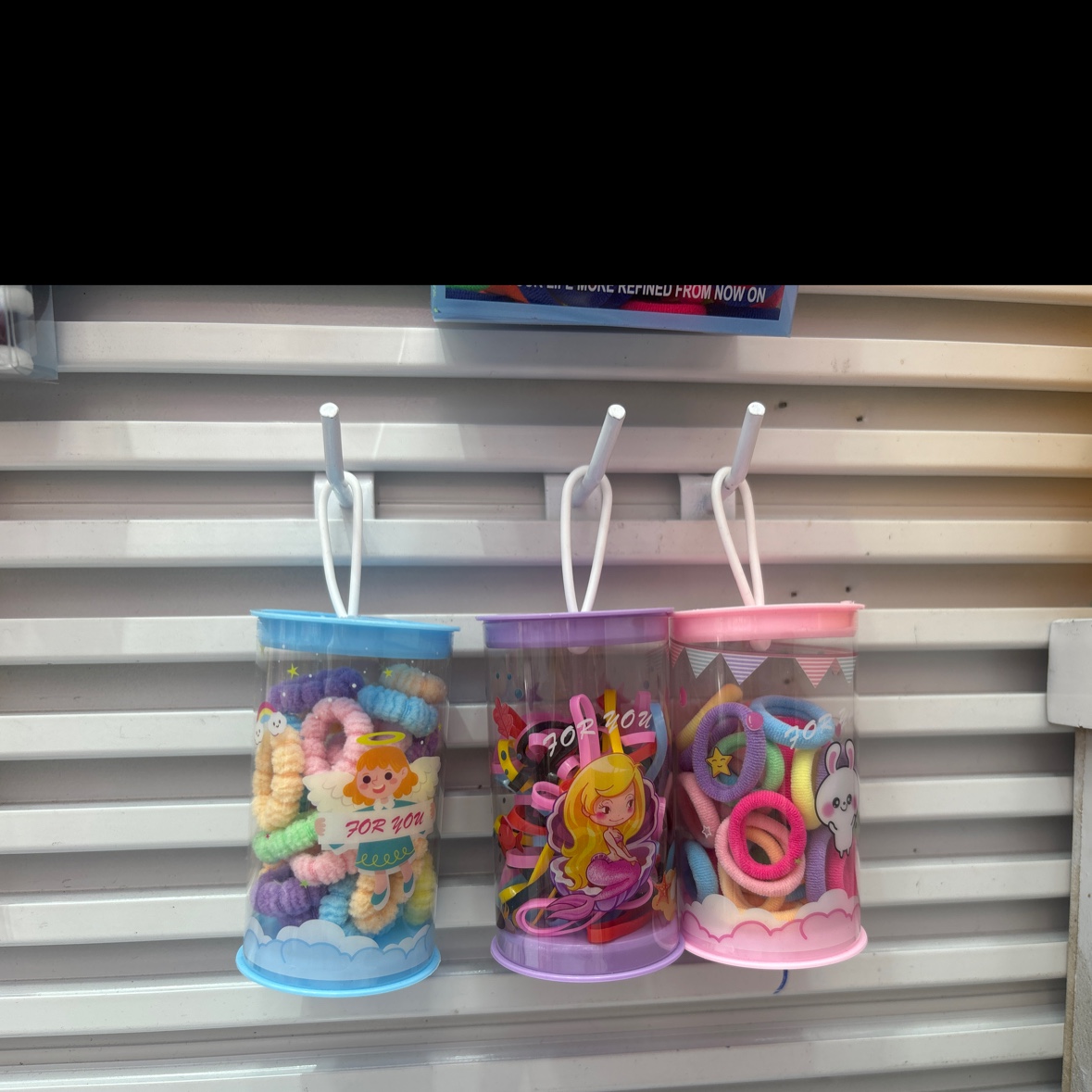 宝宝可爱桶装发圈发饰彩色毛巾圈皮筋混合一次性儿童皮筋强拉不断特厚发圈女孩产品图