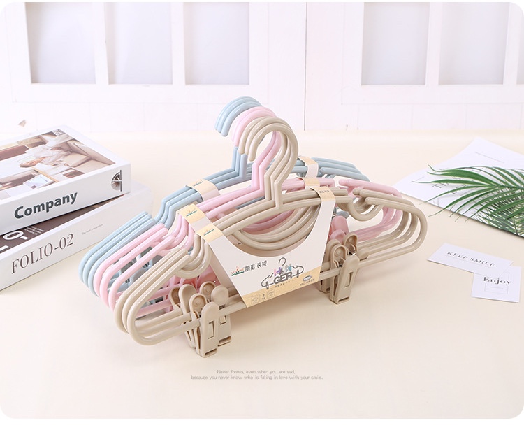 丽挺家用无痕晾衣衣架带夹收纳衣服架子衣挂宿舍用学生四角裤夹竹四角裤夹竹四头竹子晾衣夹