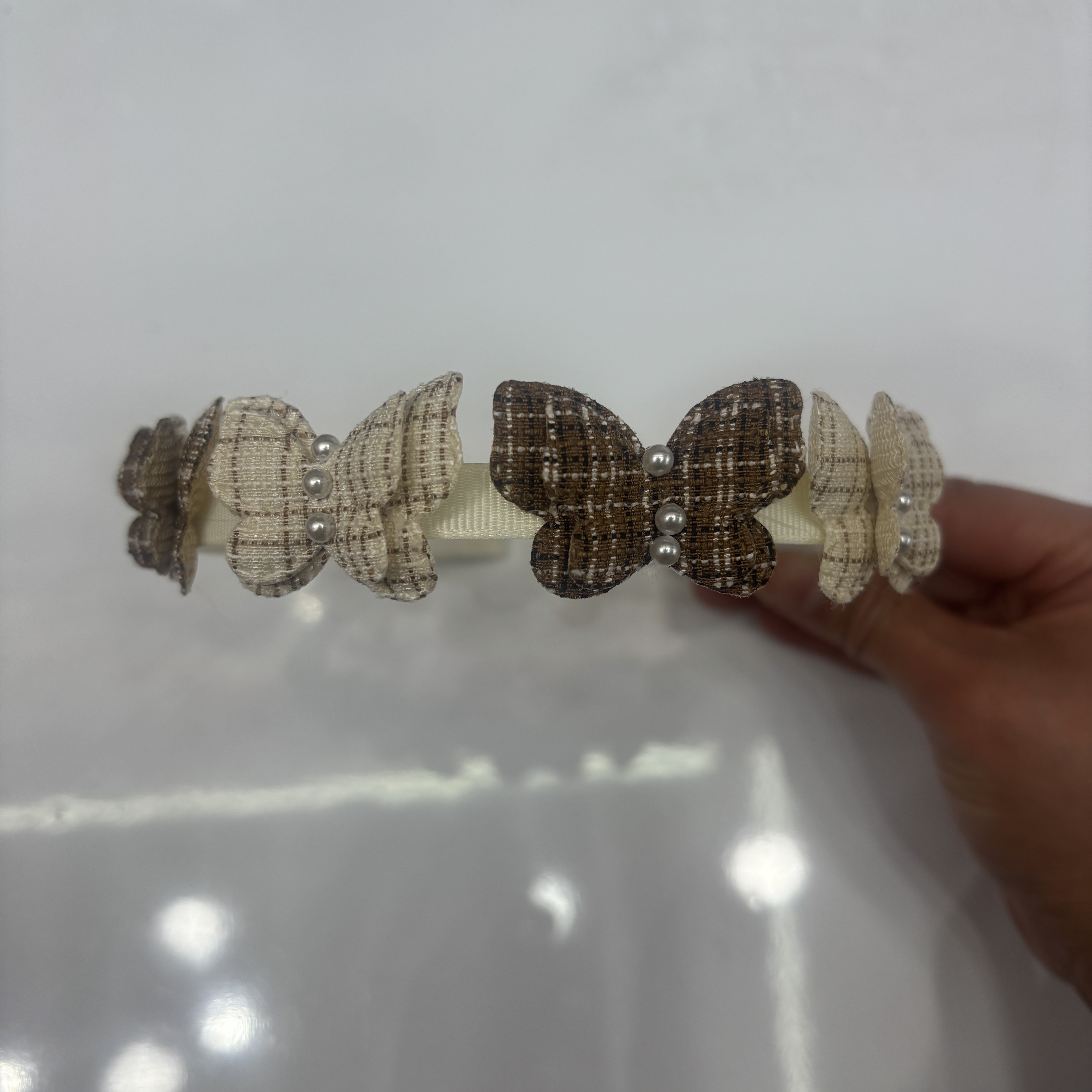 韩版女蝴蝶拼接发箍头饰光板发箍头饰发箍时尚百搭潮流配饰