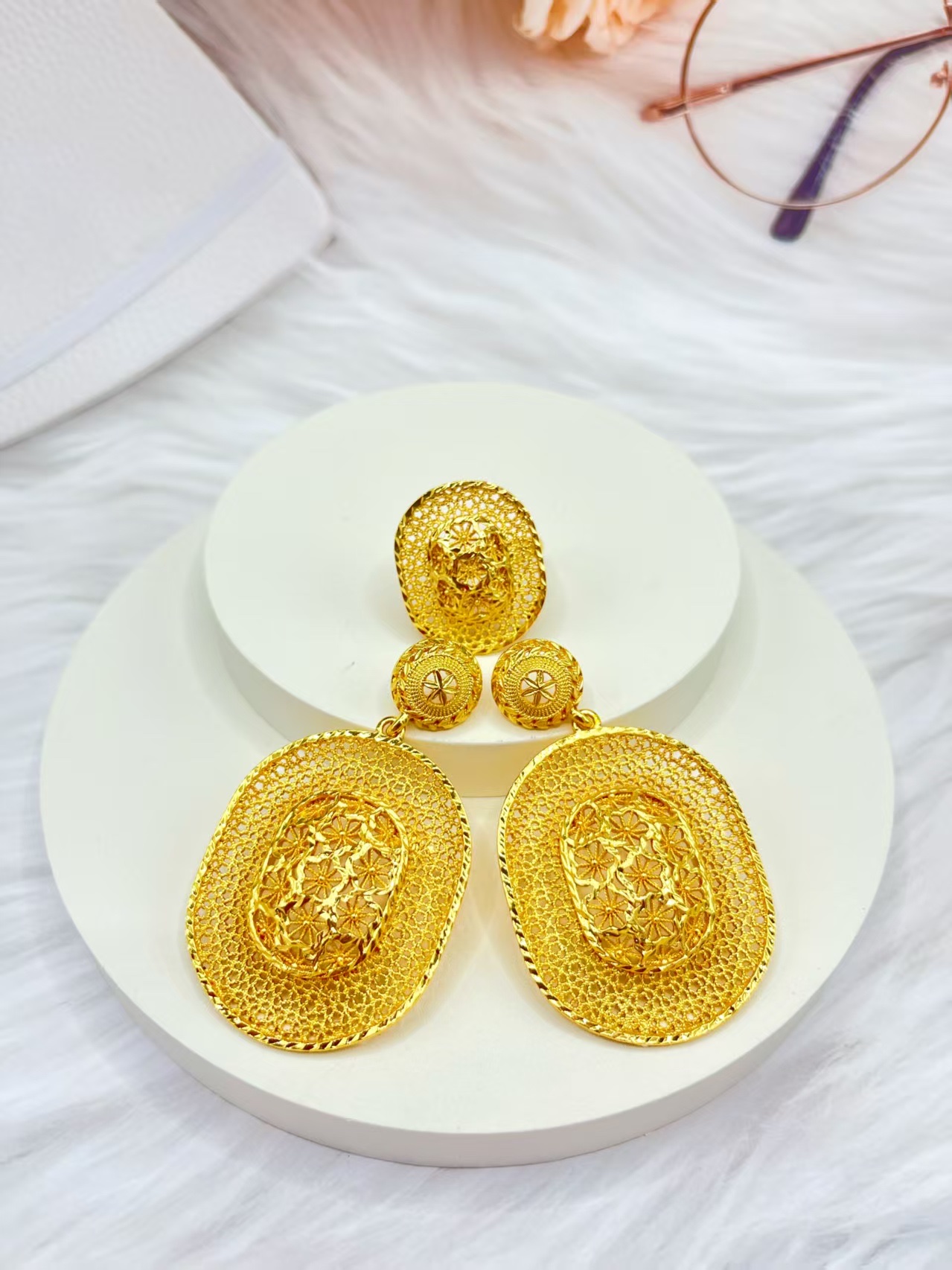 时尚不锈钢项链配珍珠沙金饰品简约百搭首饰品女款潮流配饰细节图