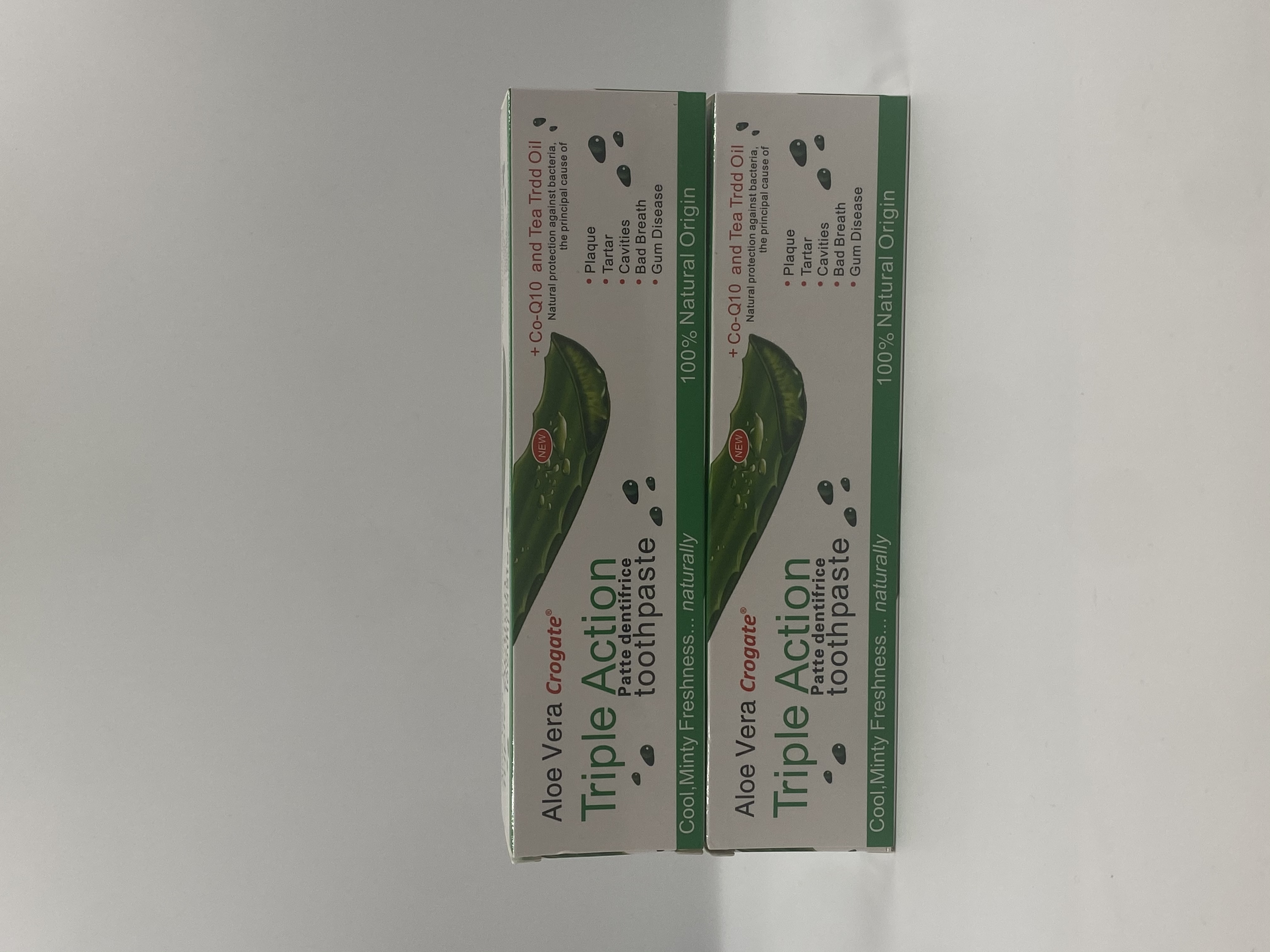 英文芦荟牙膏100克外贸专供