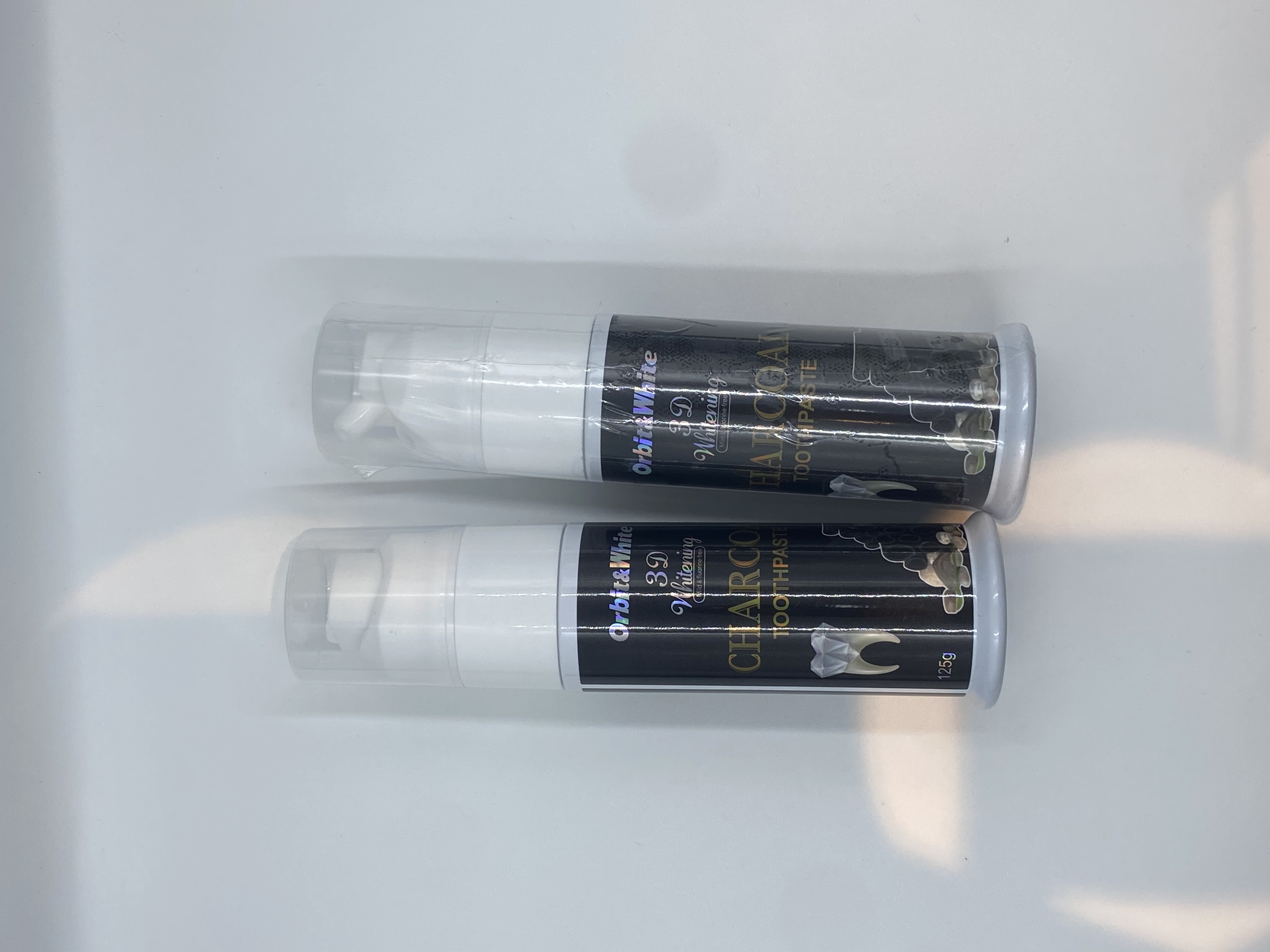 竹炭瓶装牙膏英文外贸跨境125G产品图