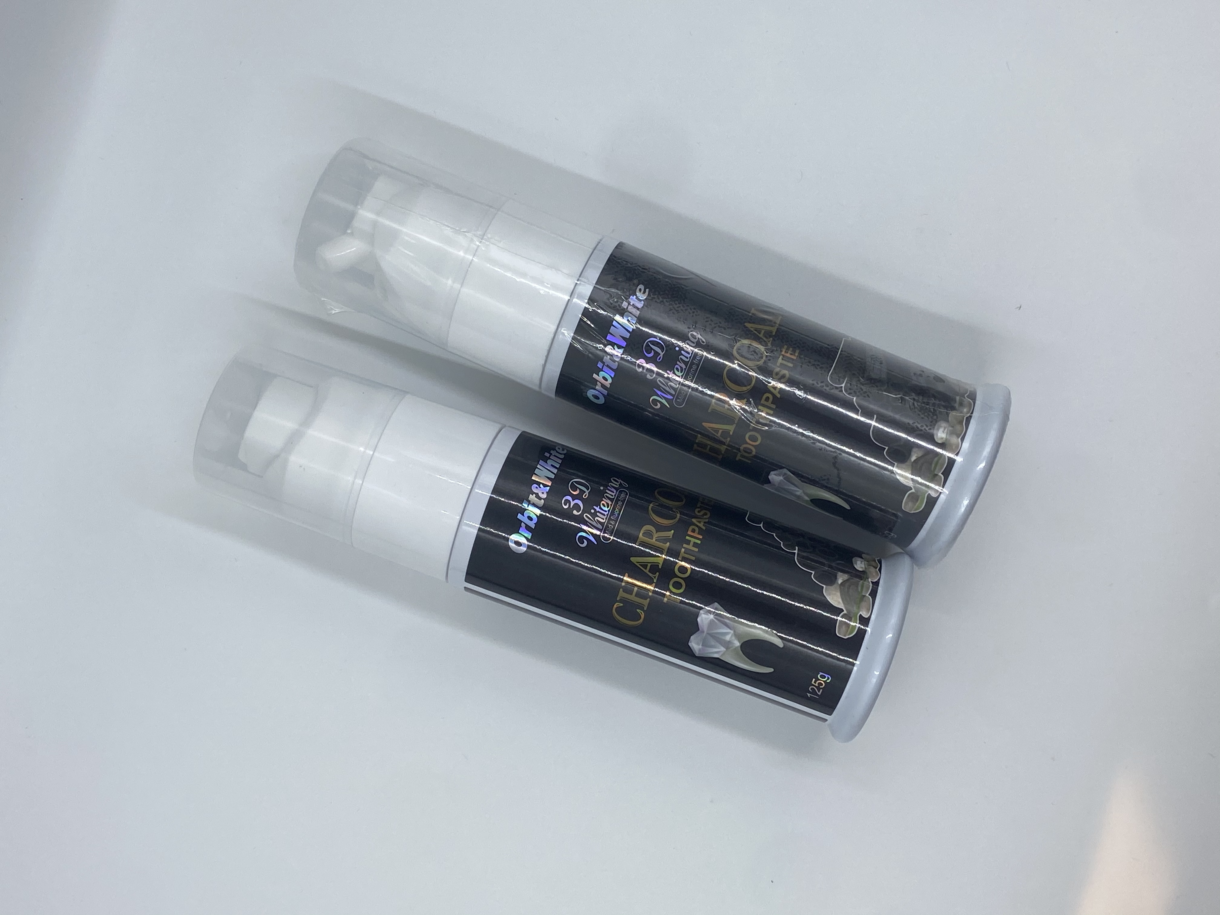 竹炭瓶装牙膏英文外贸跨境125G细节图
