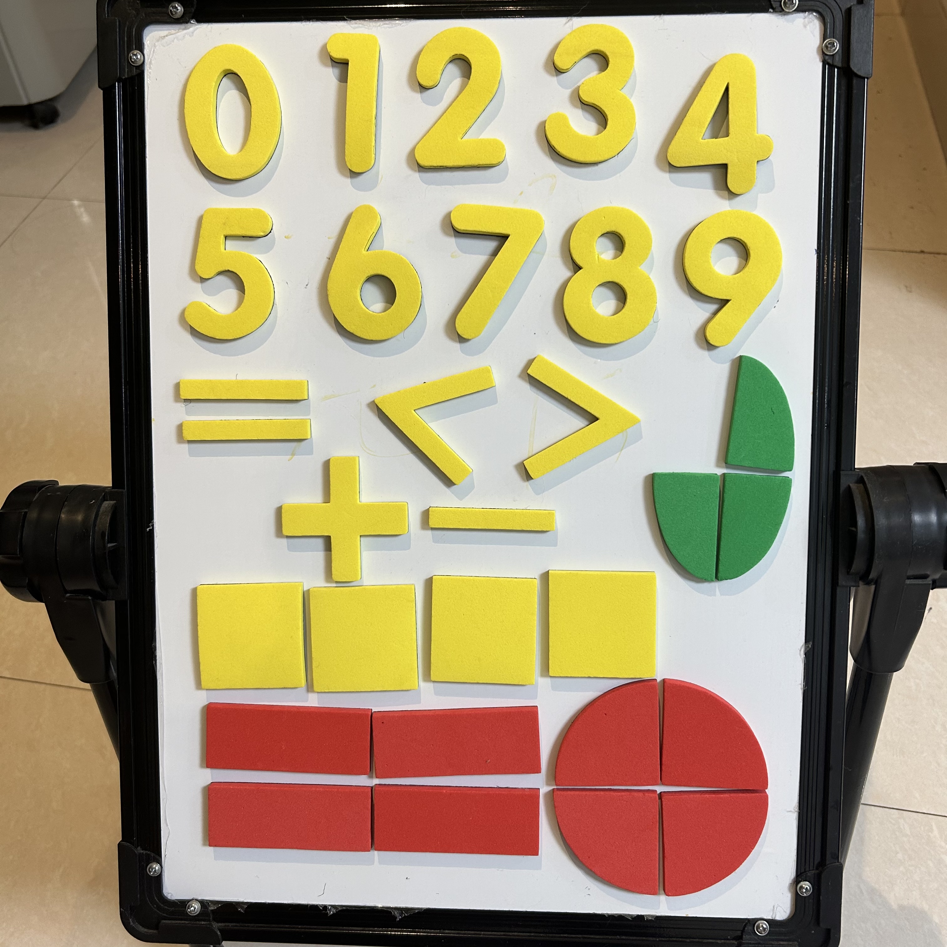 数字几何磁力贴早教教具白底实物图