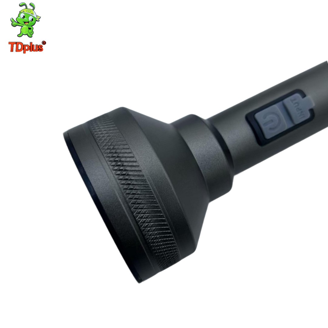 New aluminum alloy upgraded flashlight, large-capacity lithium battery, ultra-long battery life, charging, outdoor home strong light ultra-bright long-range searchlight, aluminum alloy large-head flashlight, ultra-bright and ultra-long band electrician miner's lamp, outdoor details Picture