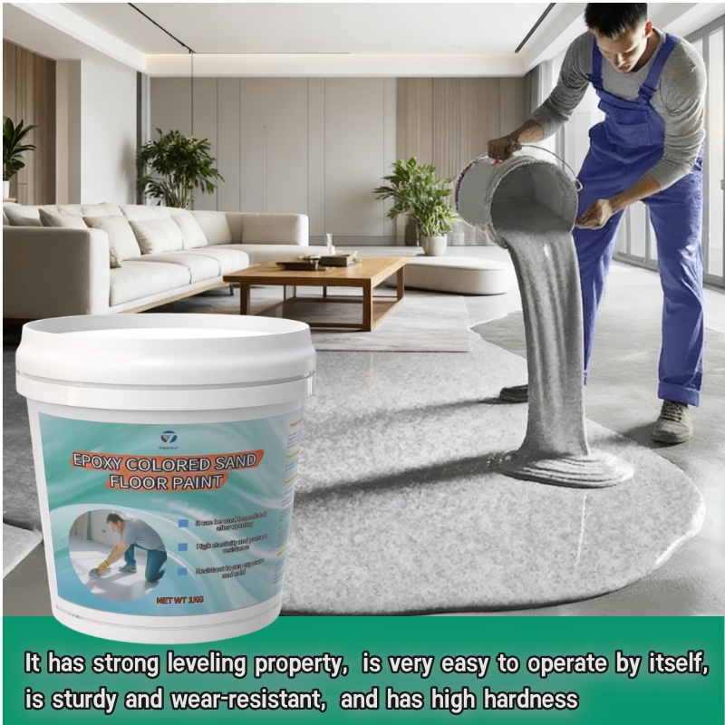 Epoxy colored sand floor paint, professional waterproof paint, chemical coating Application Scenario